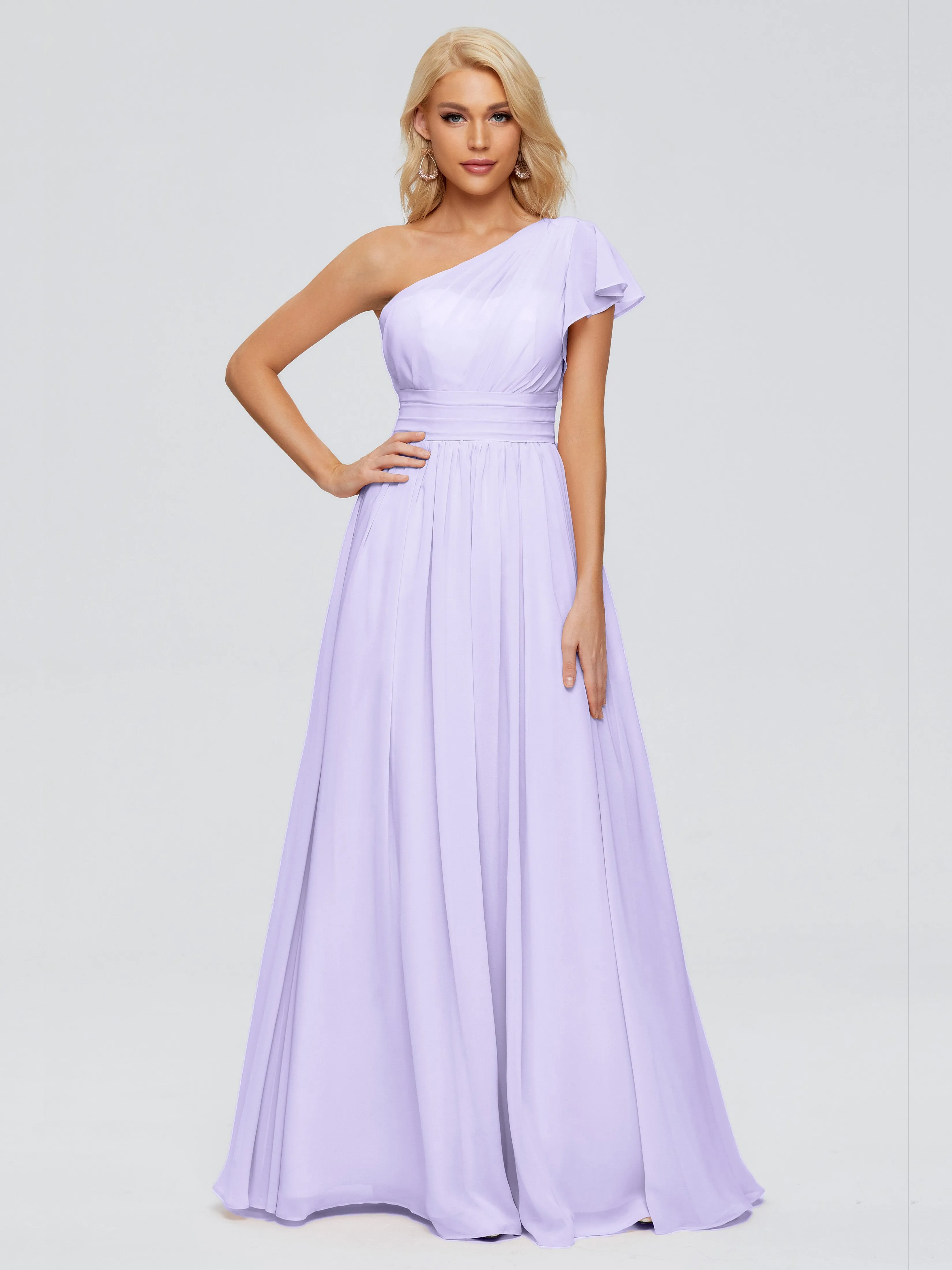 Rylee One Shoulder Chiffon Bridesmaid Dresses