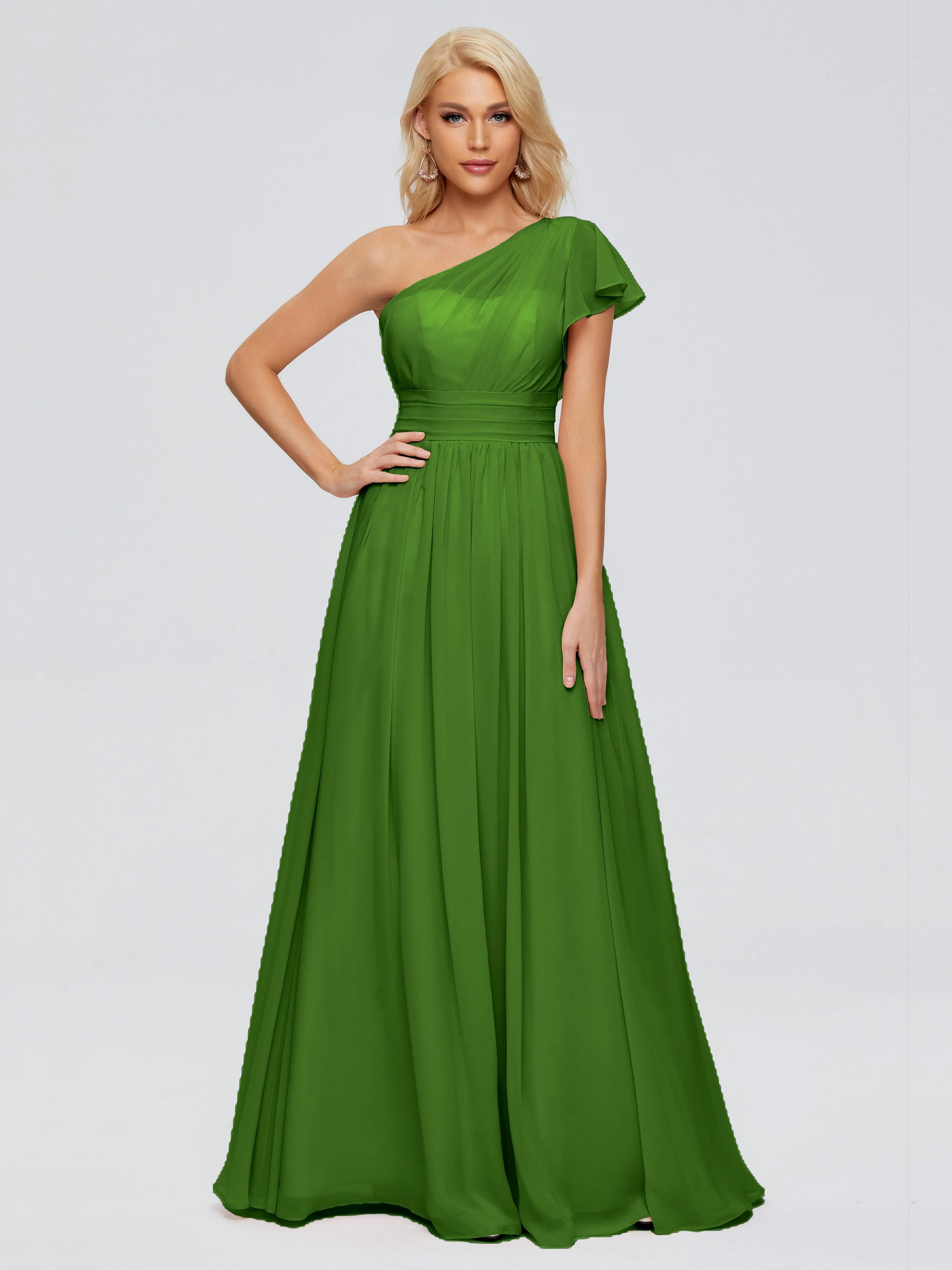 Rylee One Shoulder Chiffon Bridesmaid Dresses