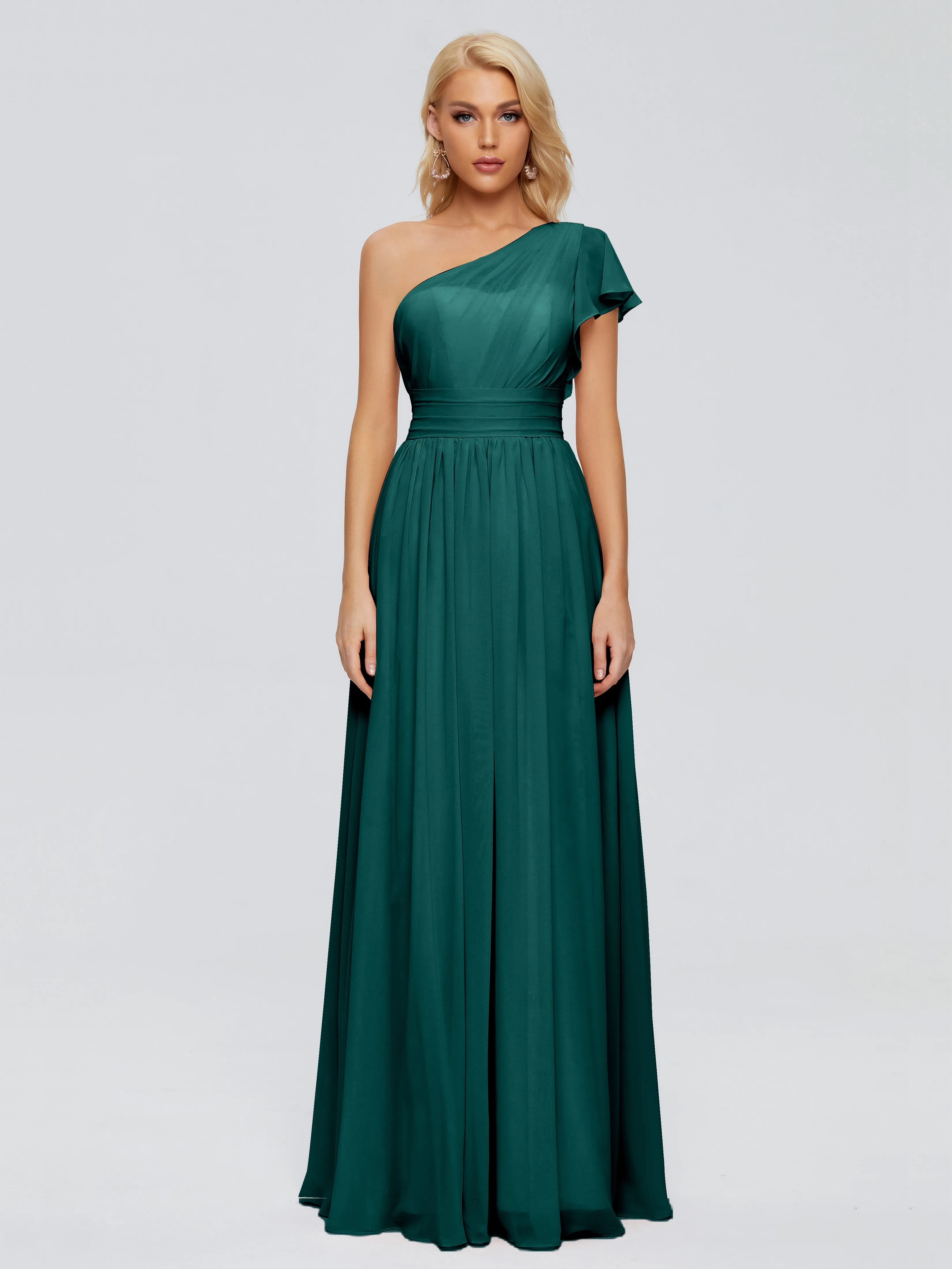 Rylee One Shoulder Chiffon Bridesmaid Dresses