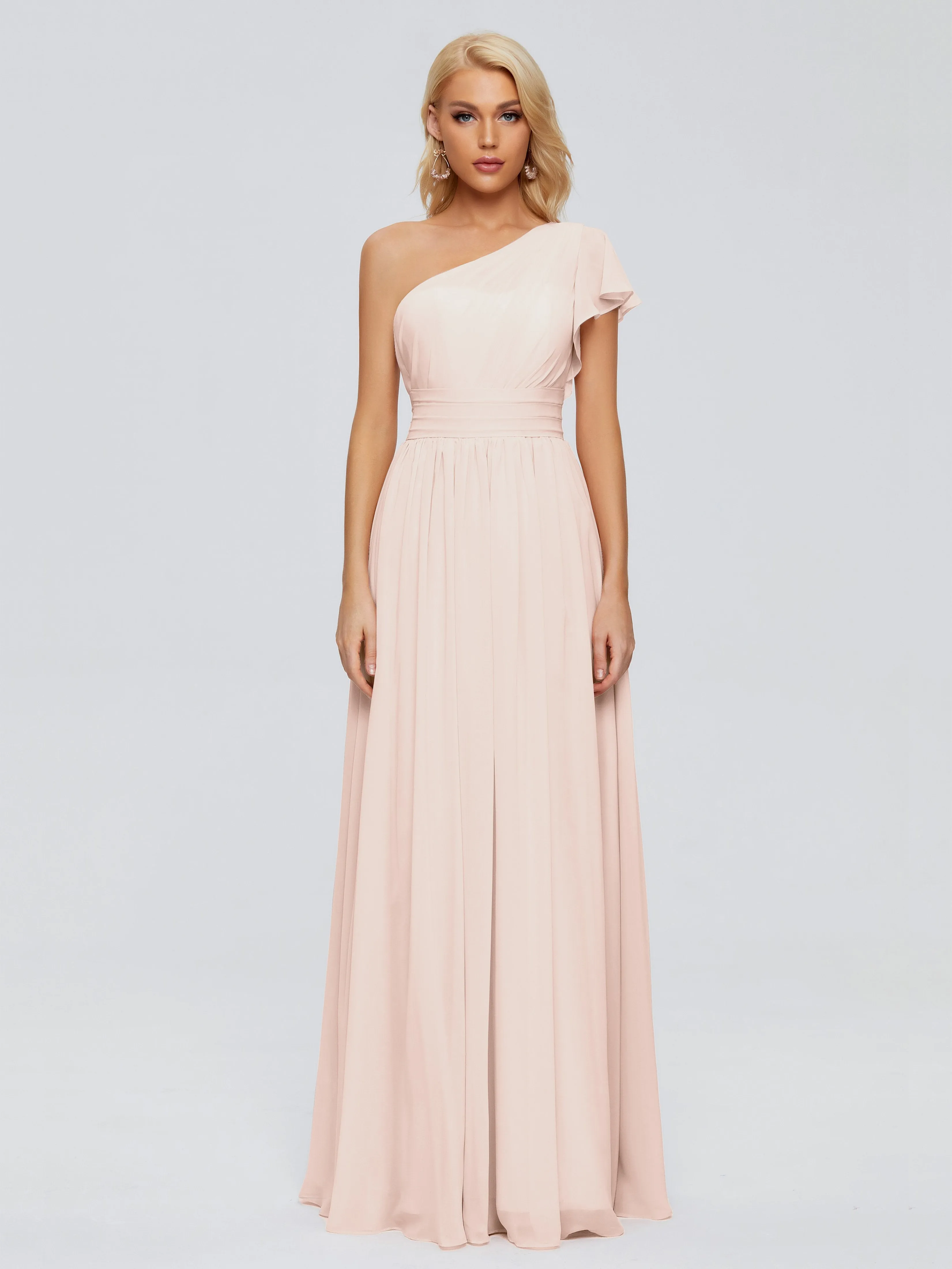 Rylee One Shoulder Chiffon Bridesmaid Dresses