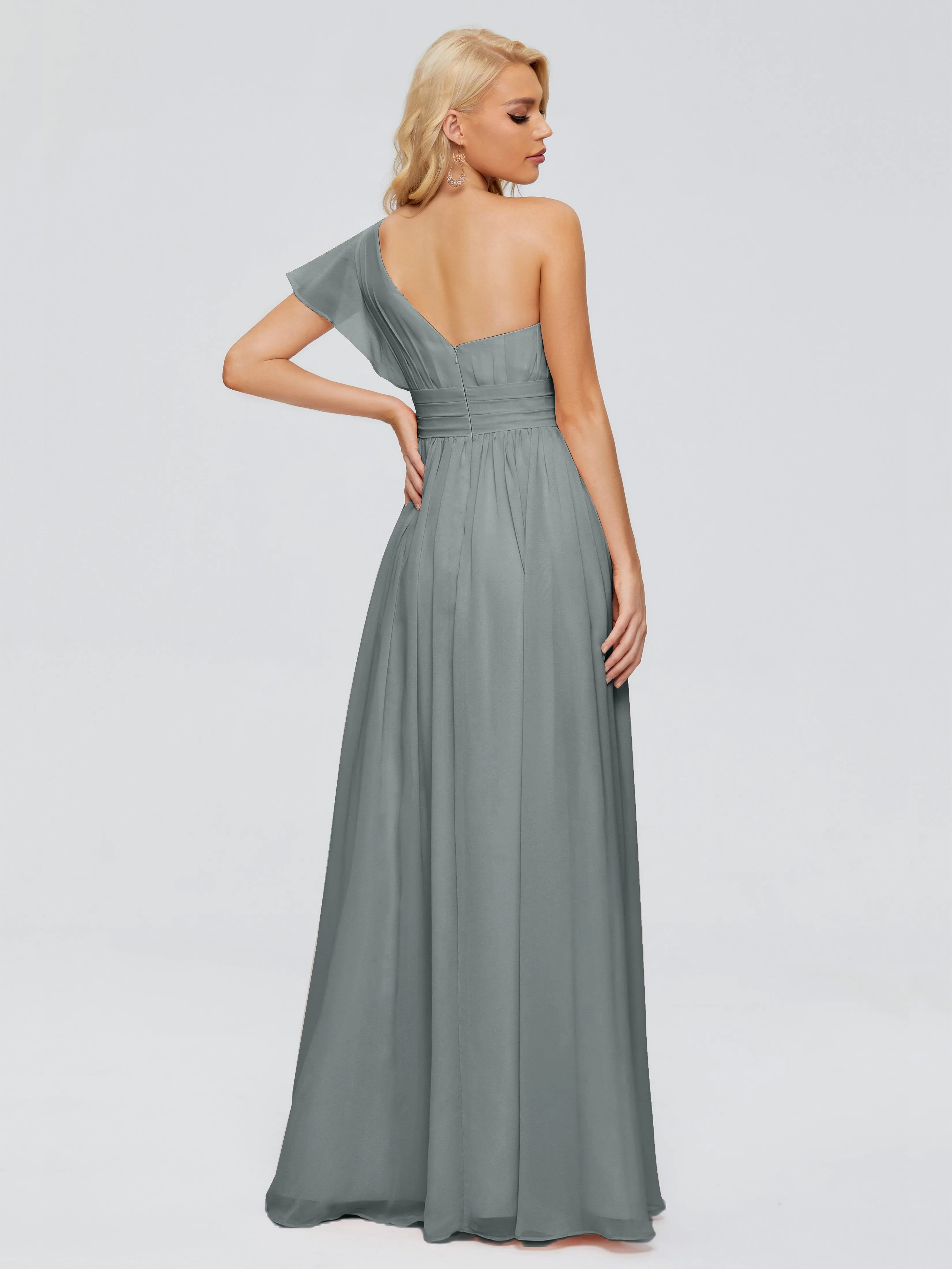 Rylee One Shoulder Chiffon Bridesmaid Dresses