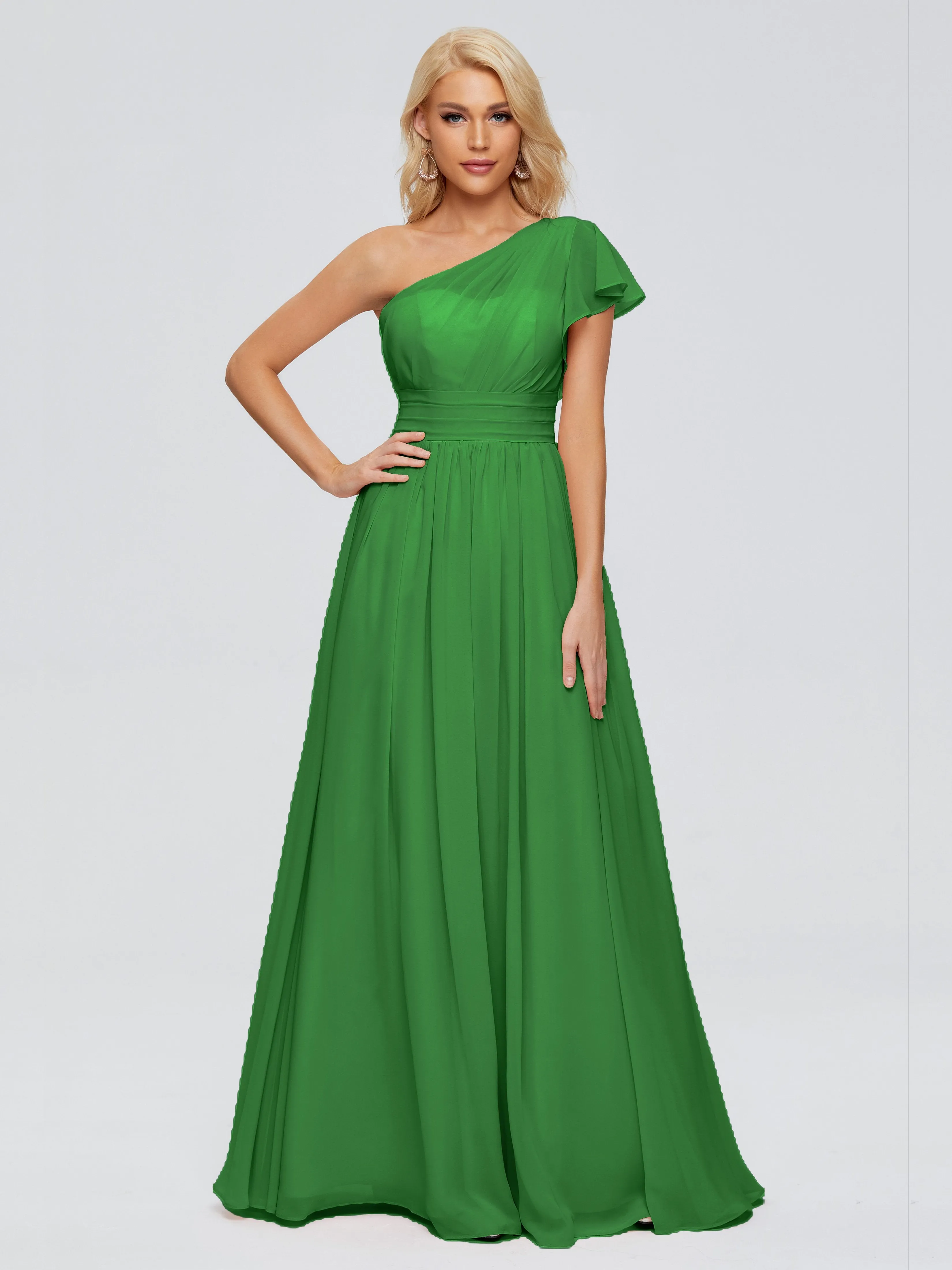 Rylee One Shoulder Chiffon Bridesmaid Dresses