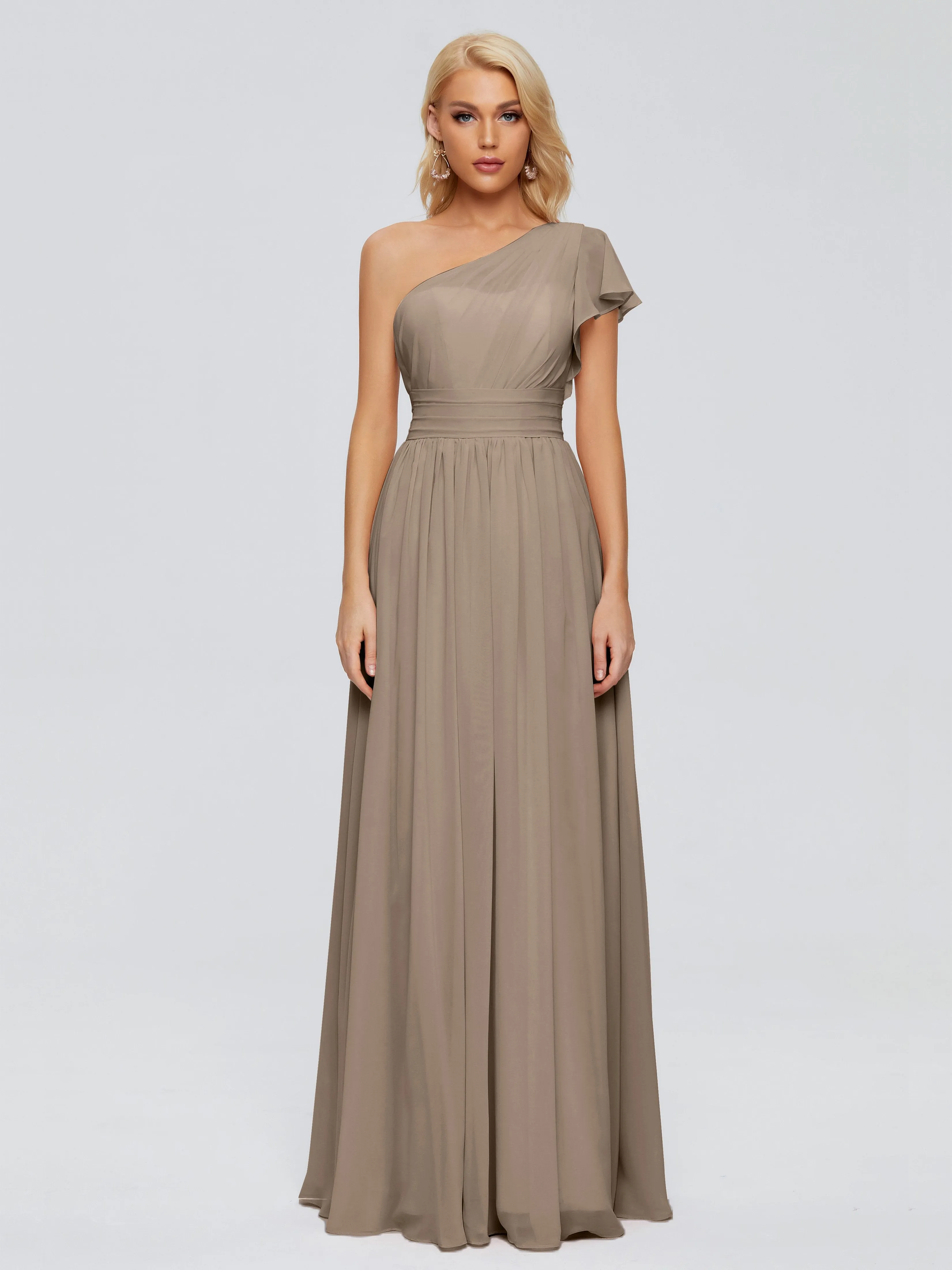 Rylee One Shoulder Chiffon Bridesmaid Dresses