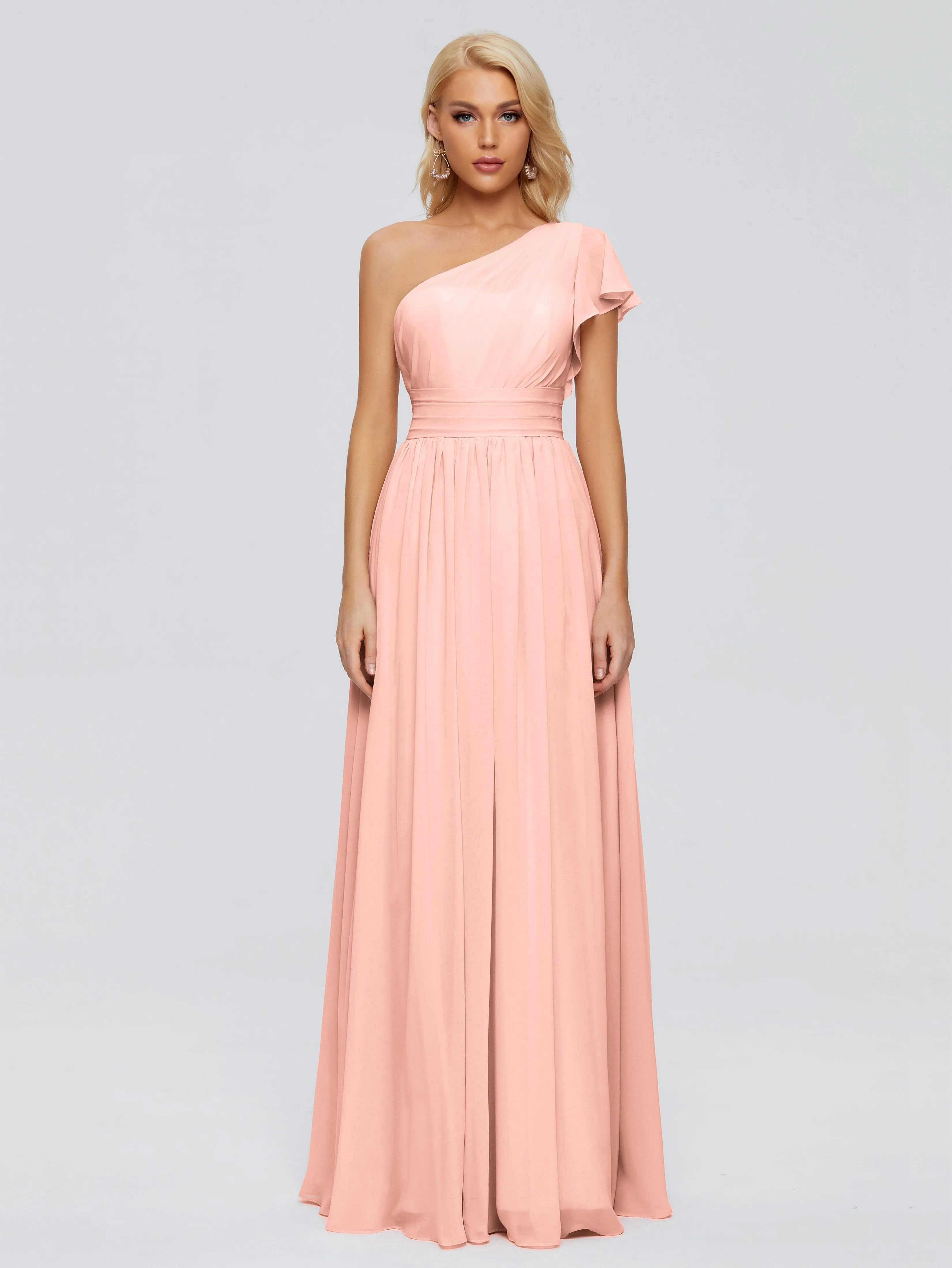 Rylee One Shoulder Chiffon Bridesmaid Dresses