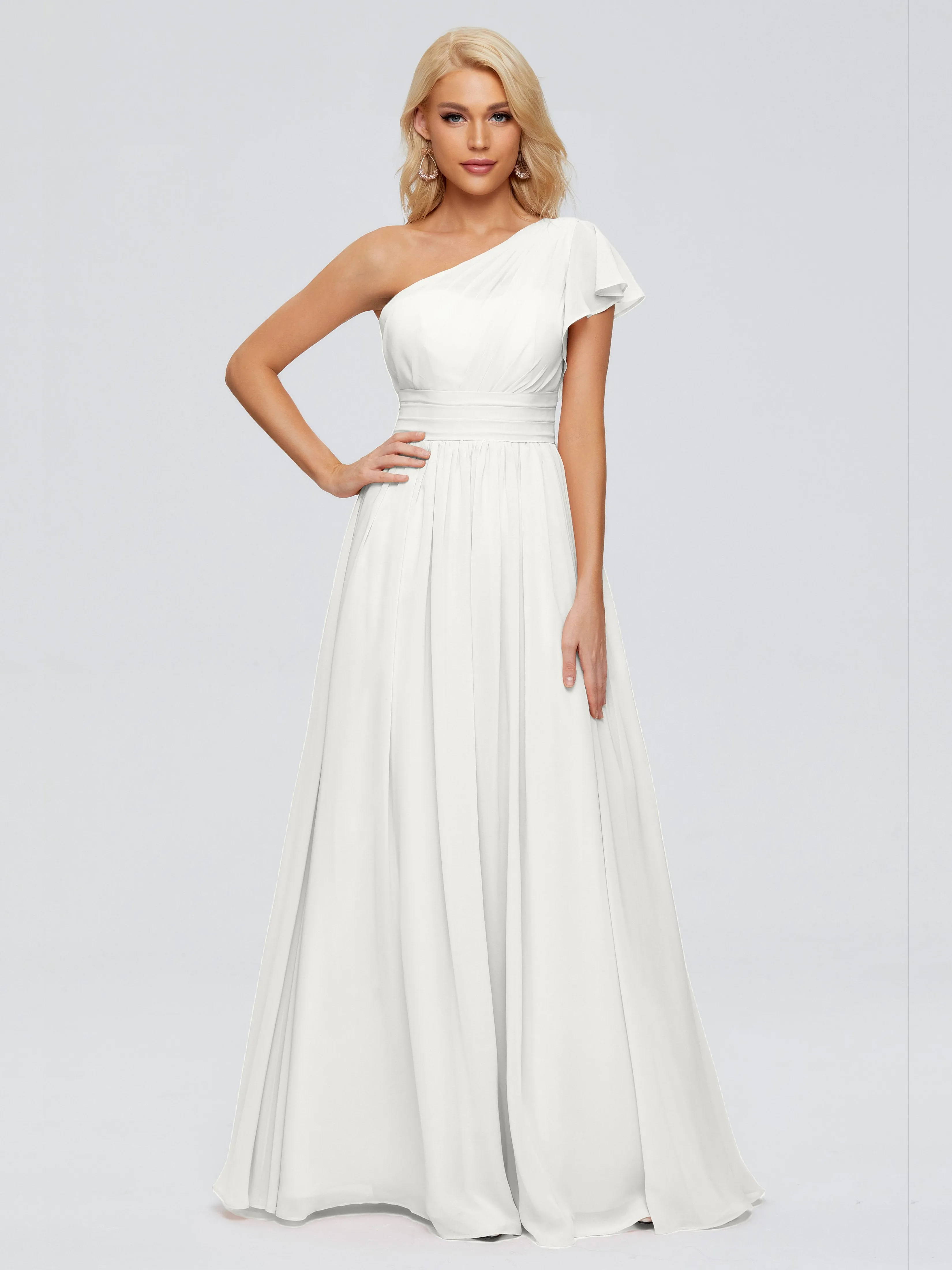 Rylee One Shoulder Chiffon Bridesmaid Dresses