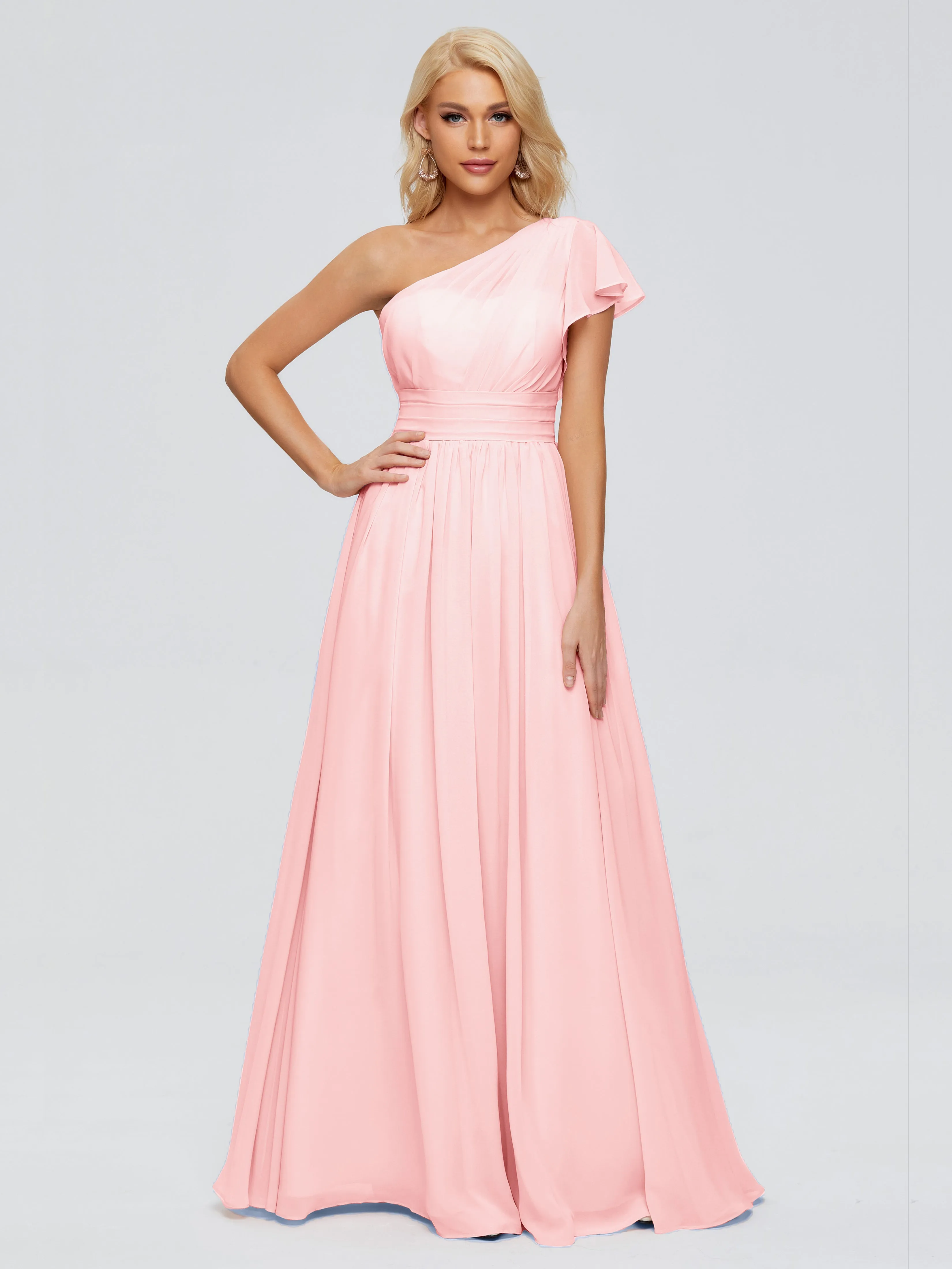 Rylee One Shoulder Chiffon Bridesmaid Dresses