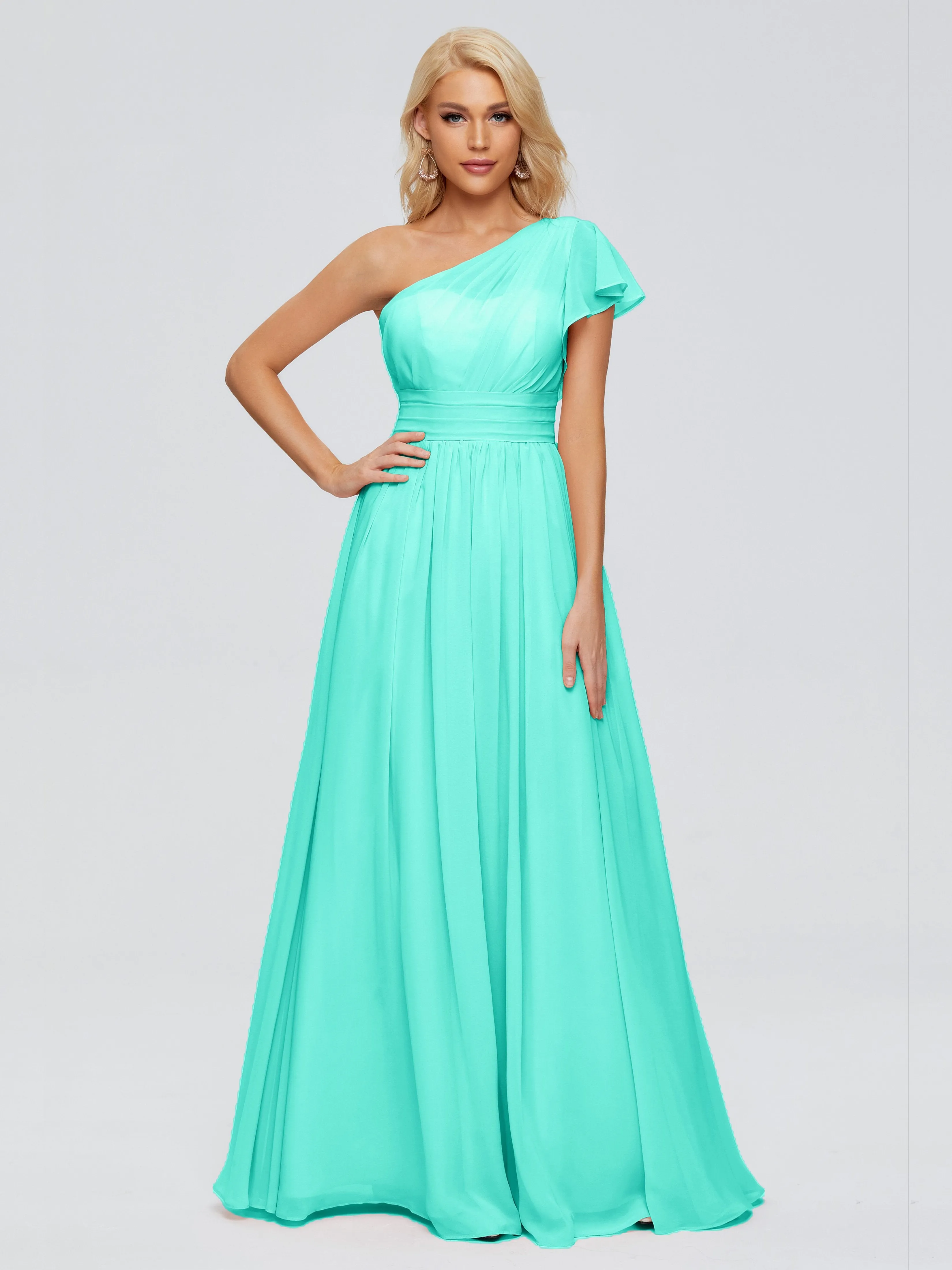 Rylee One Shoulder Chiffon Bridesmaid Dresses