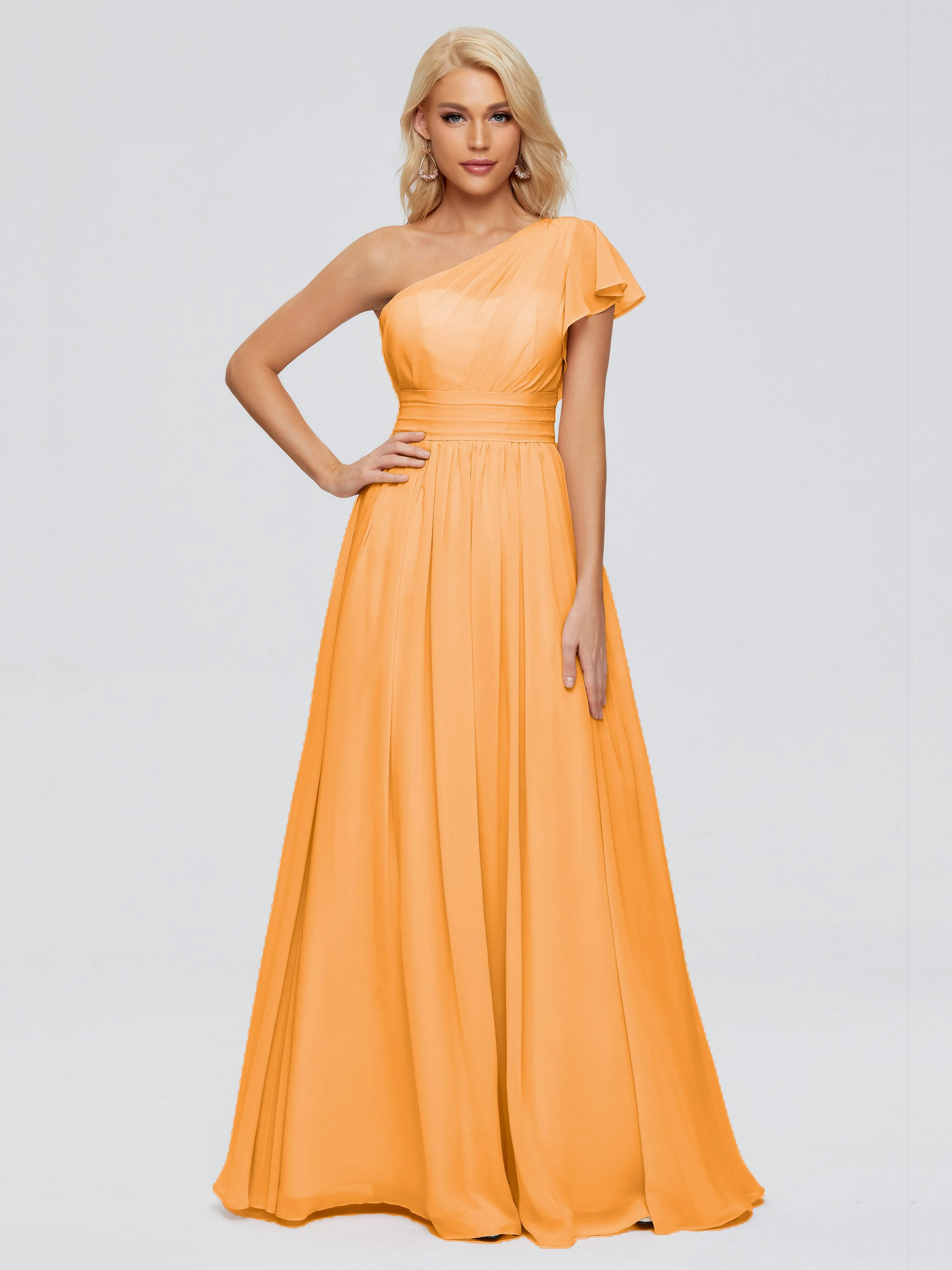 Rylee One Shoulder Chiffon Bridesmaid Dresses