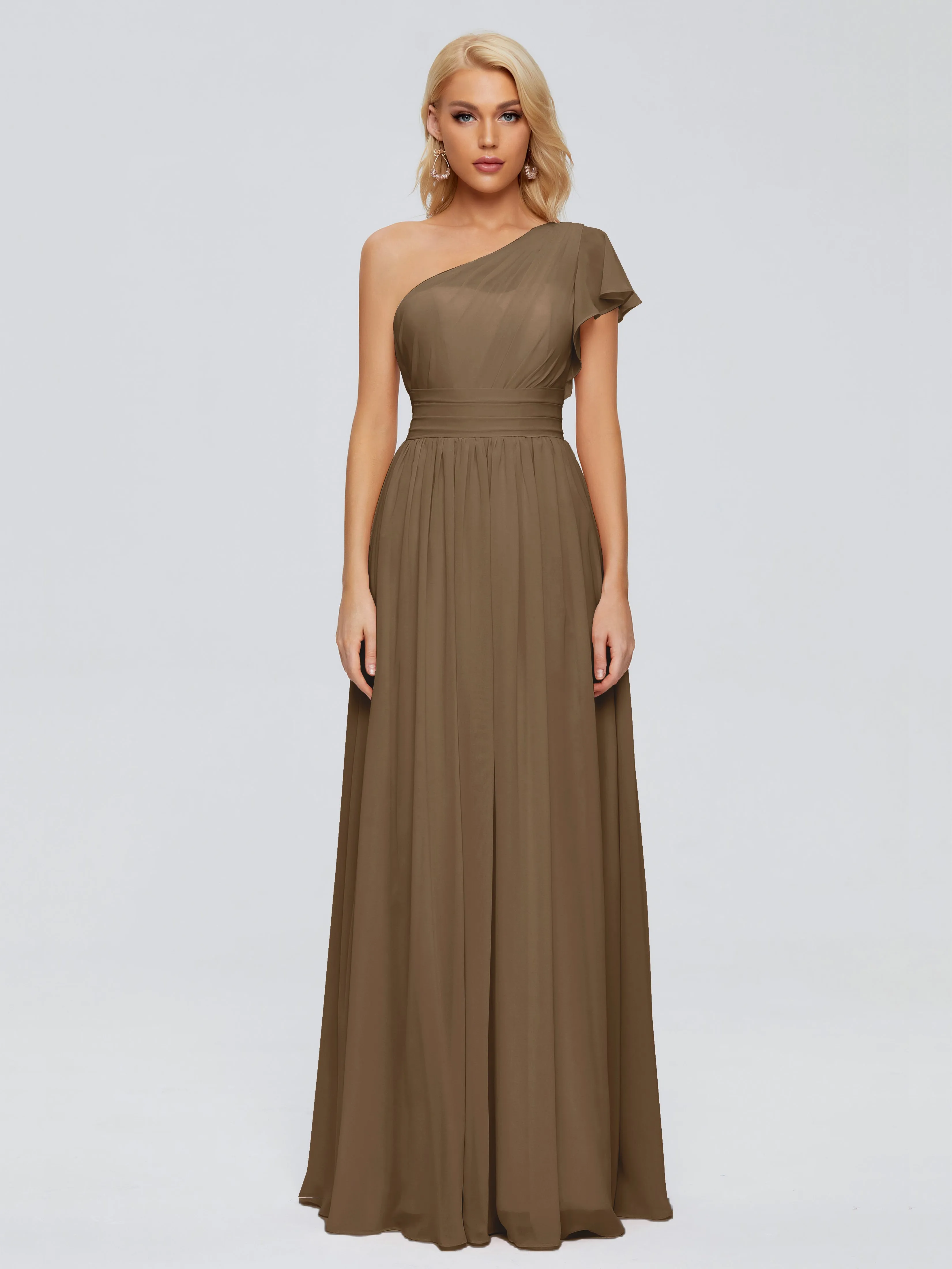 Rylee One Shoulder Chiffon Bridesmaid Dresses