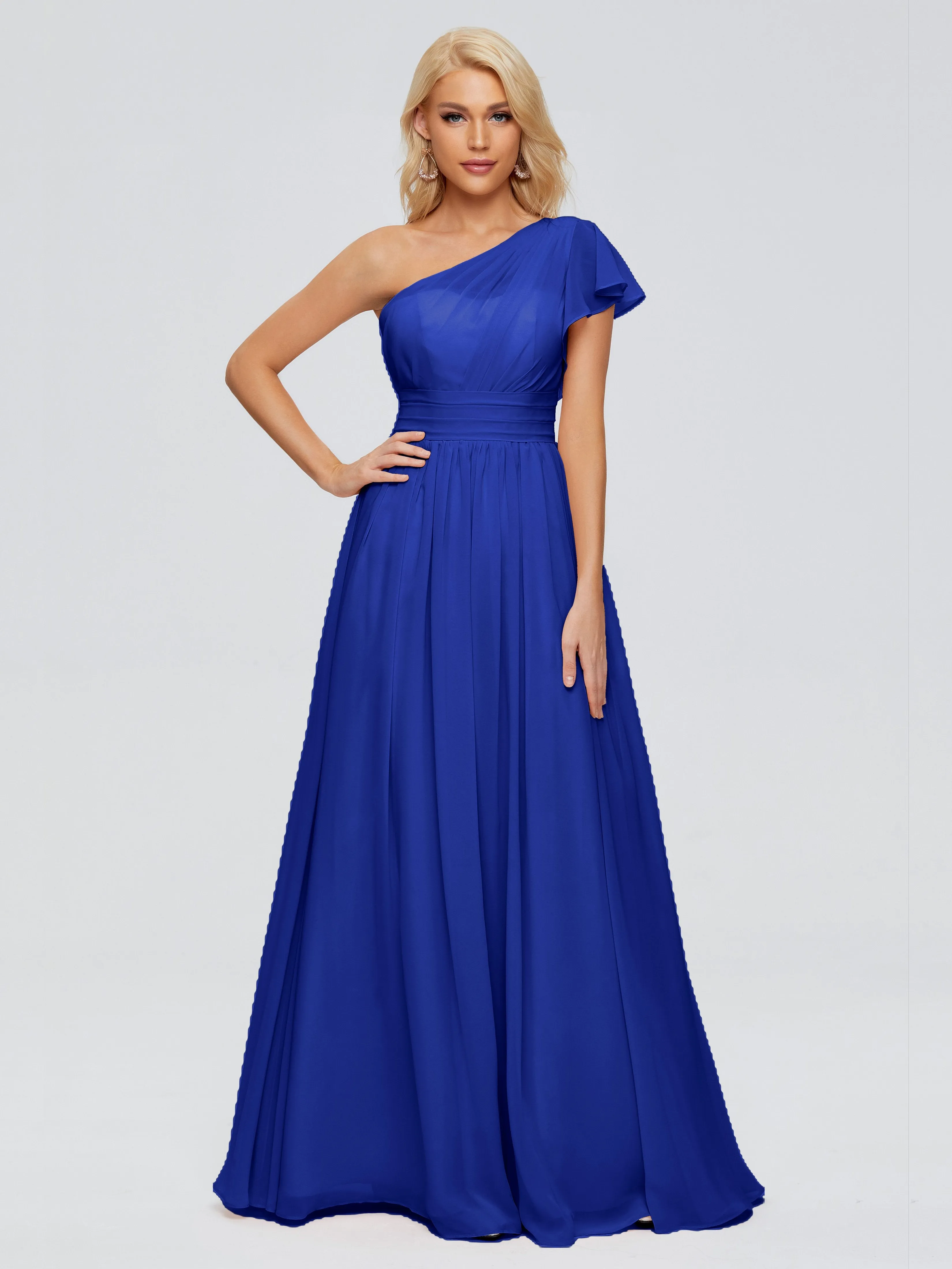 Rylee One Shoulder Chiffon Bridesmaid Dresses