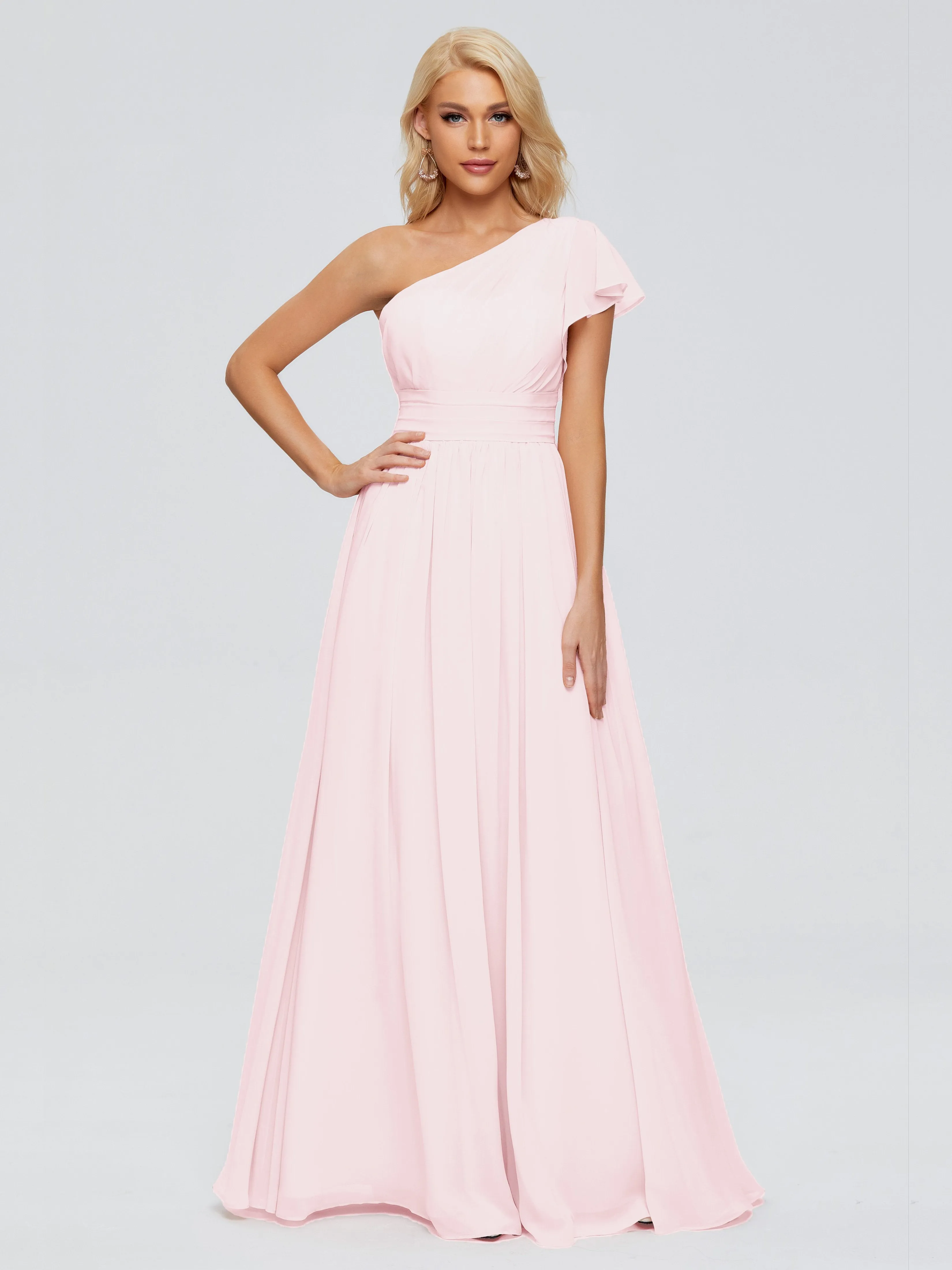 Rylee One Shoulder Chiffon Bridesmaid Dresses