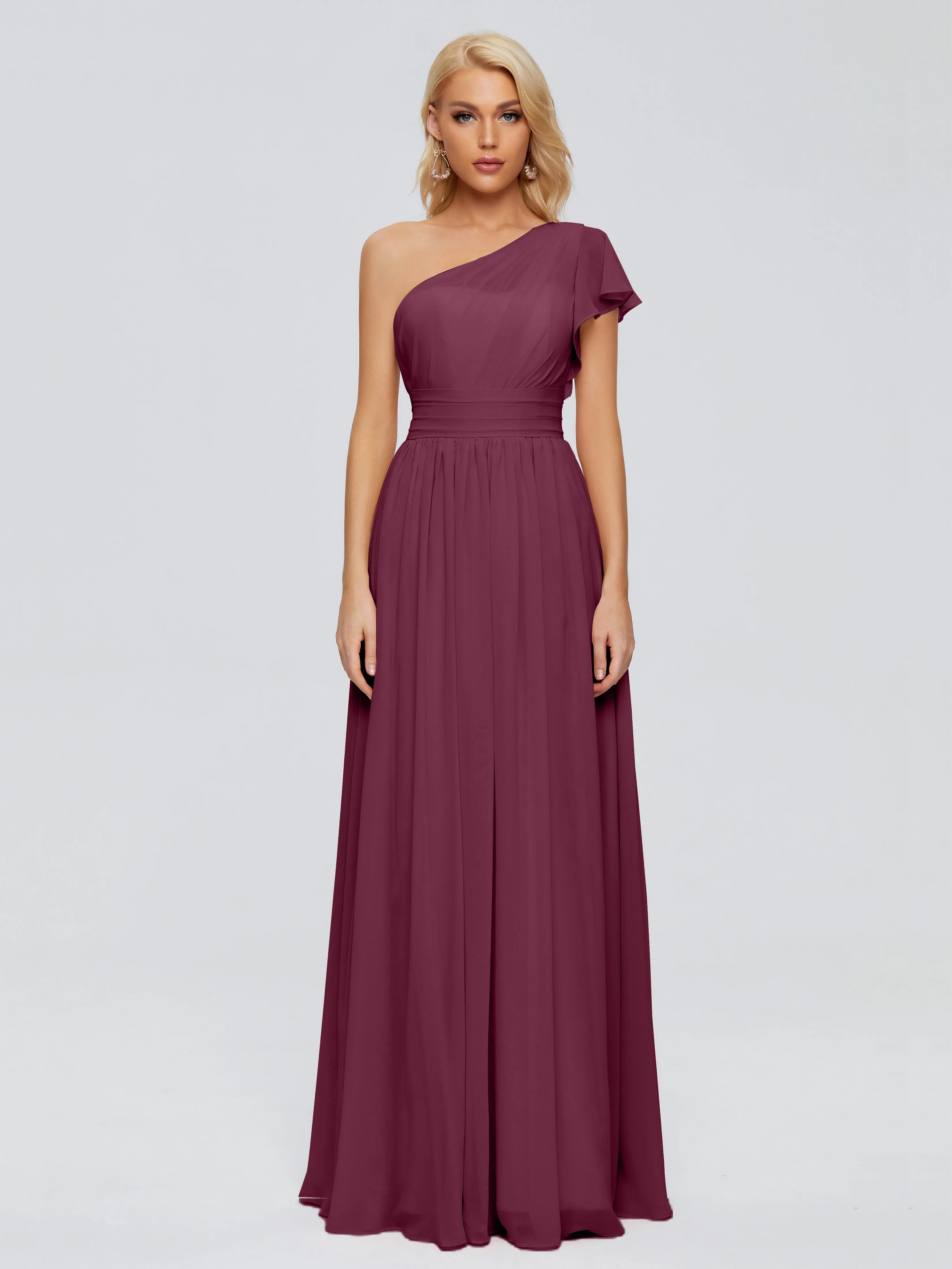 Rylee One Shoulder Chiffon Bridesmaid Dresses