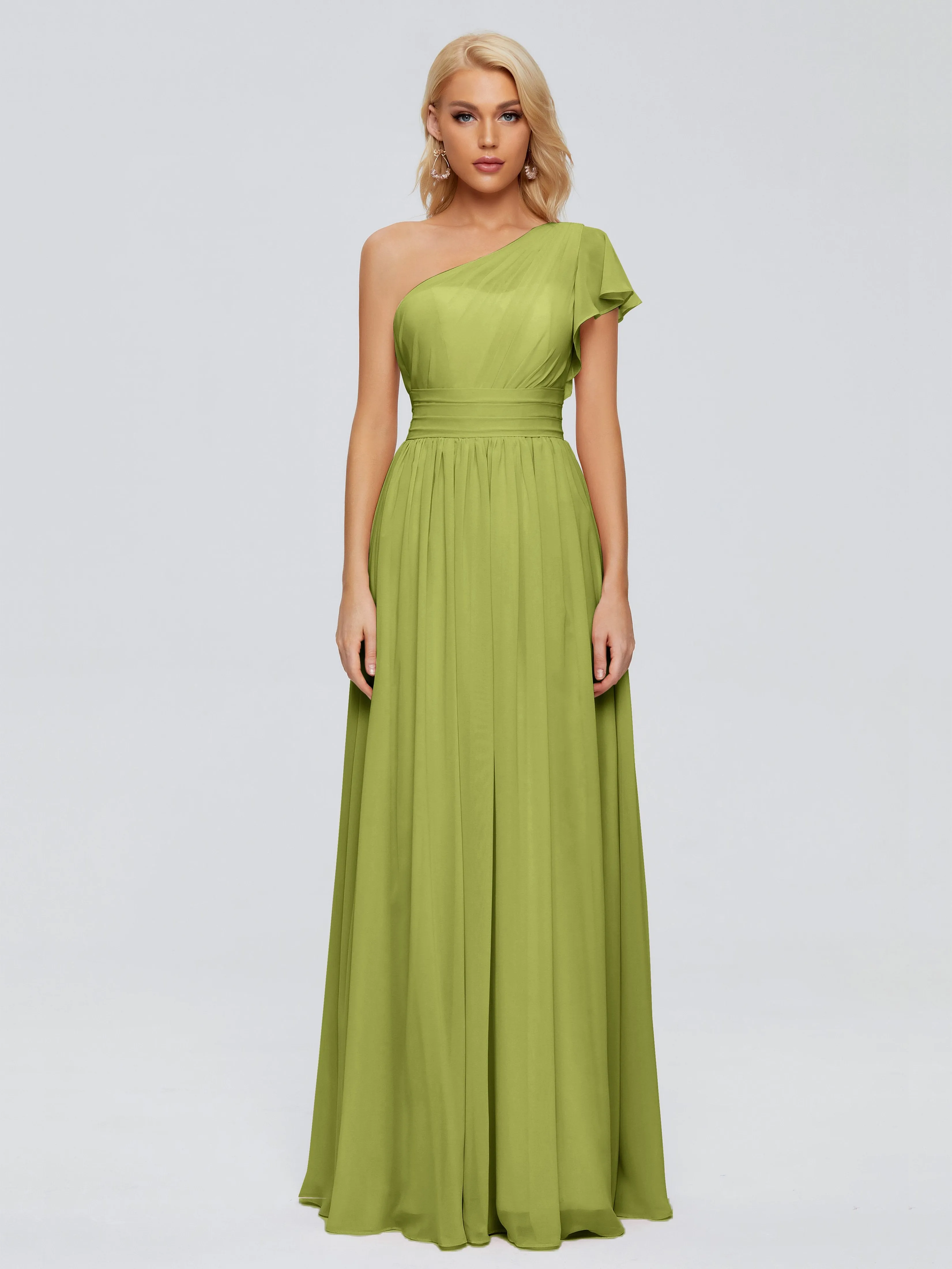 Rylee One Shoulder Chiffon Bridesmaid Dresses