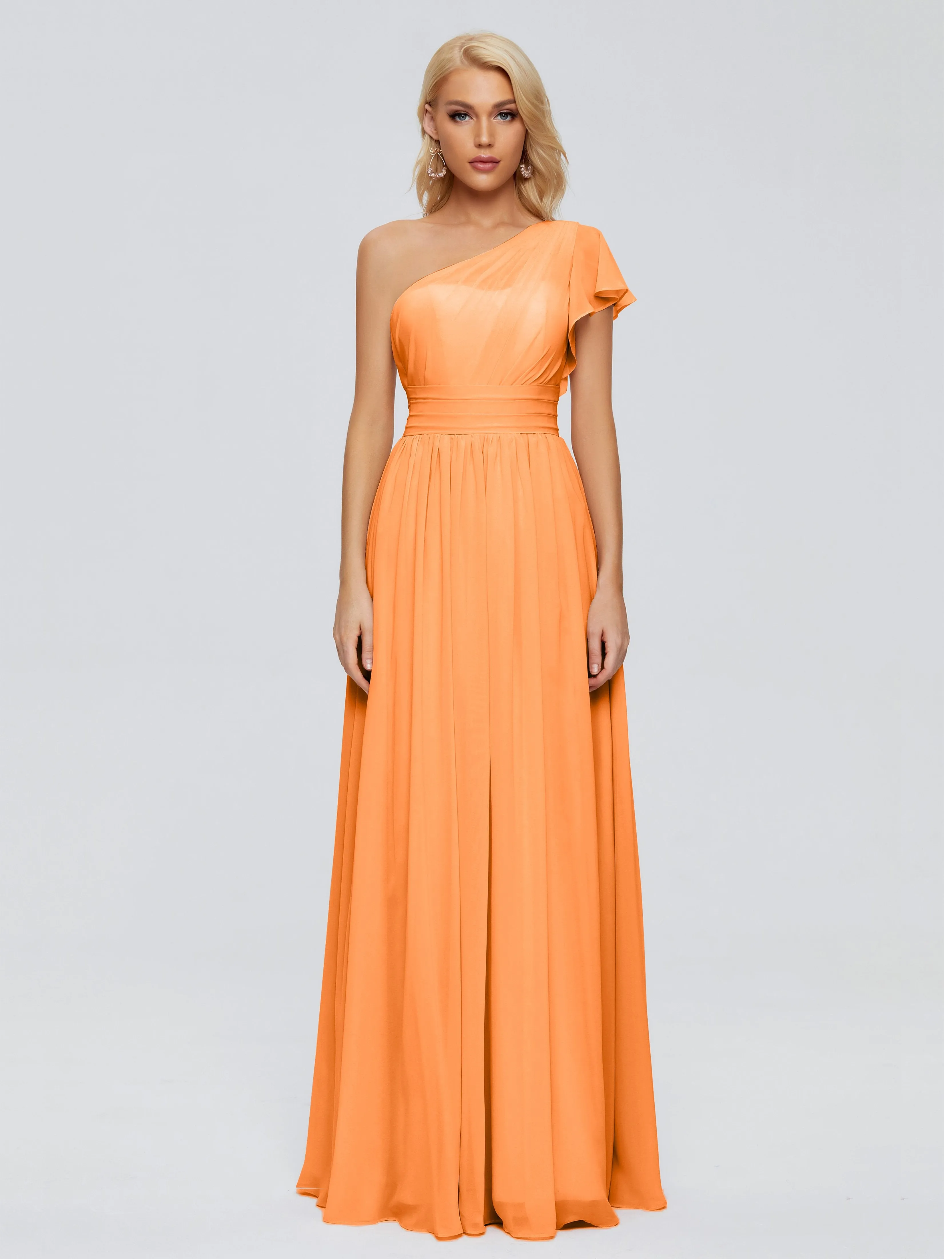 Rylee One Shoulder Chiffon Bridesmaid Dresses