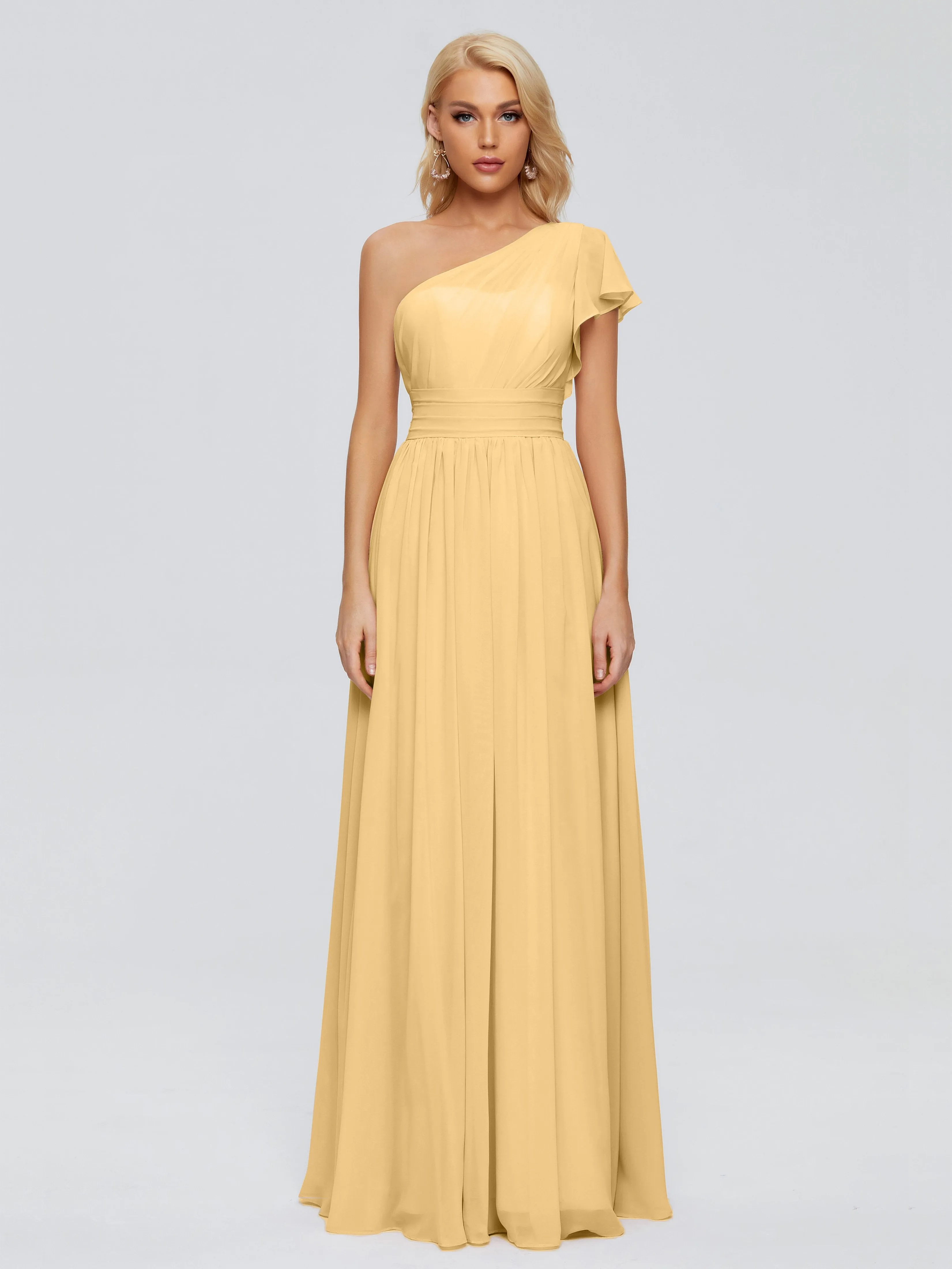 Rylee One Shoulder Chiffon Bridesmaid Dresses