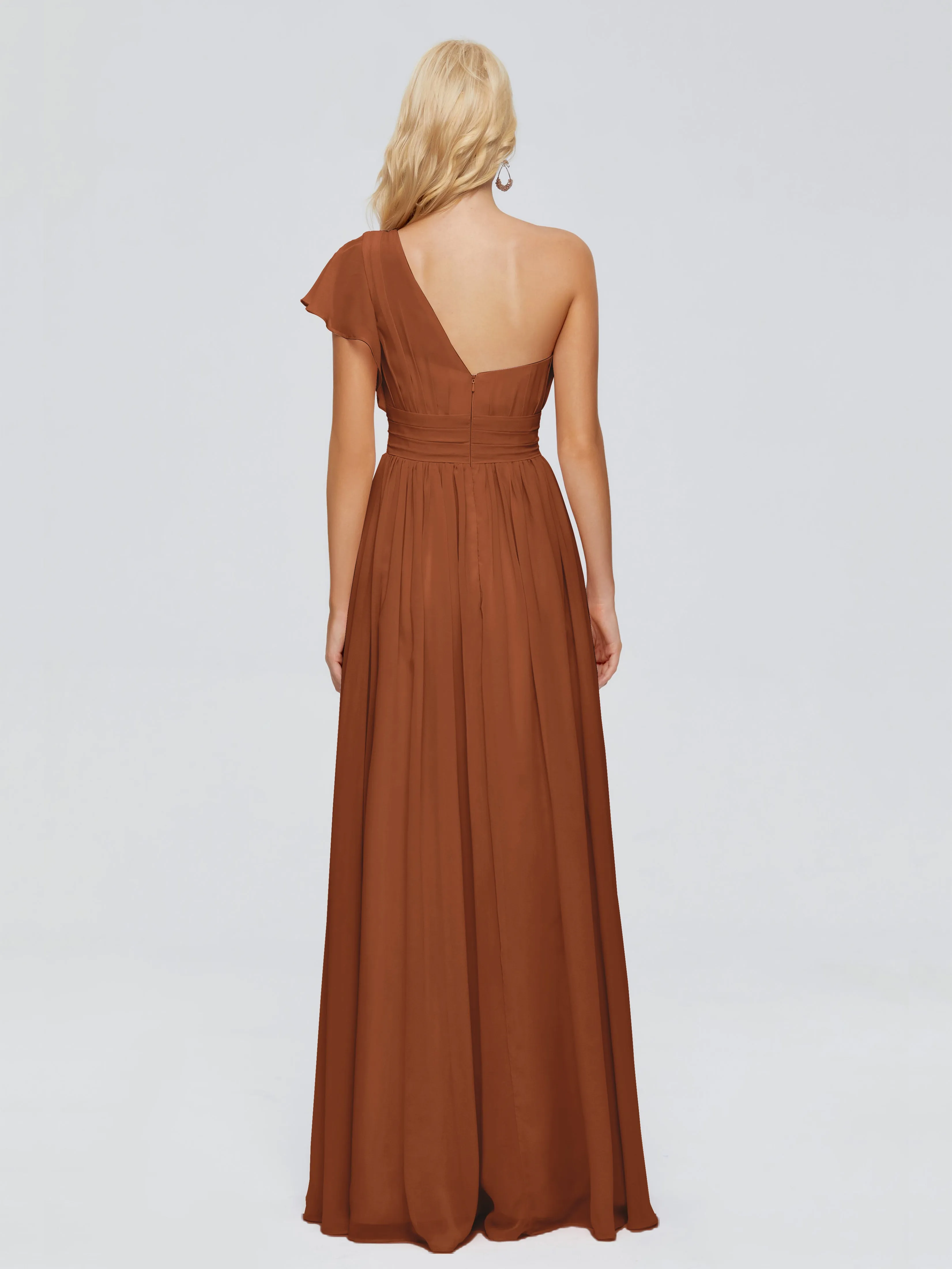 Rylee One Shoulder Chiffon Bridesmaid Dresses