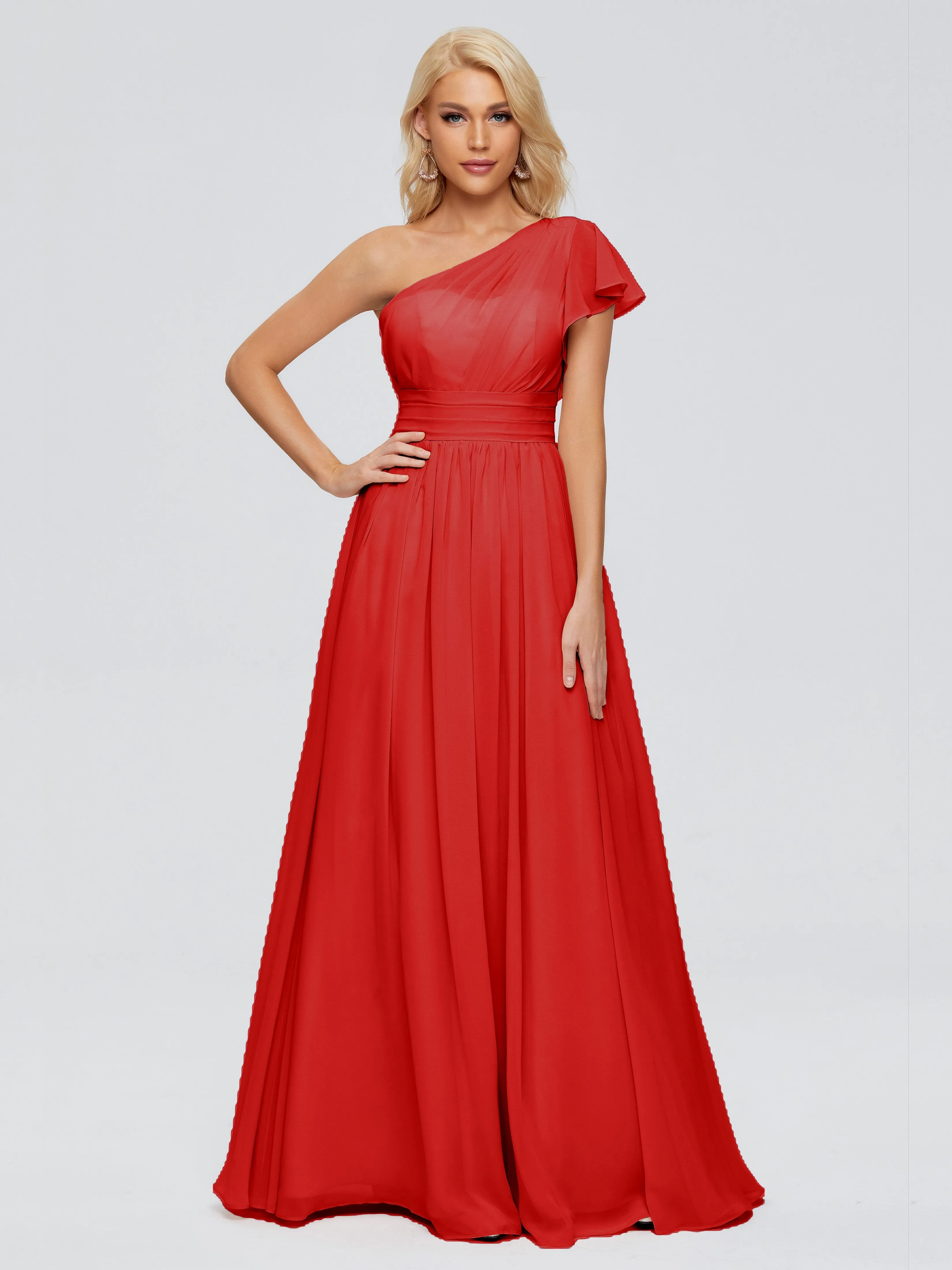 Rylee One Shoulder Chiffon Bridesmaid Dresses
