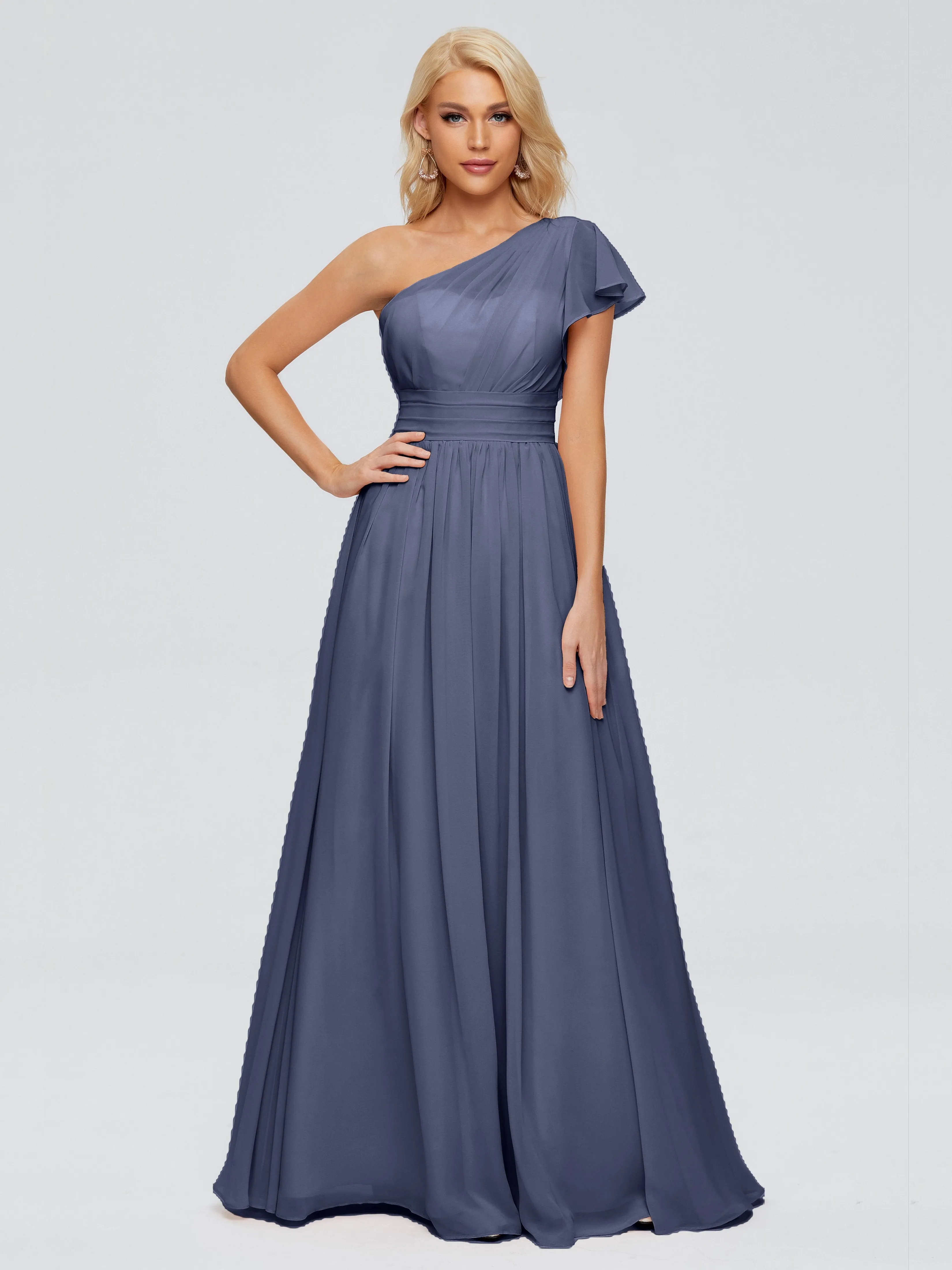 Rylee One Shoulder Chiffon Bridesmaid Dresses