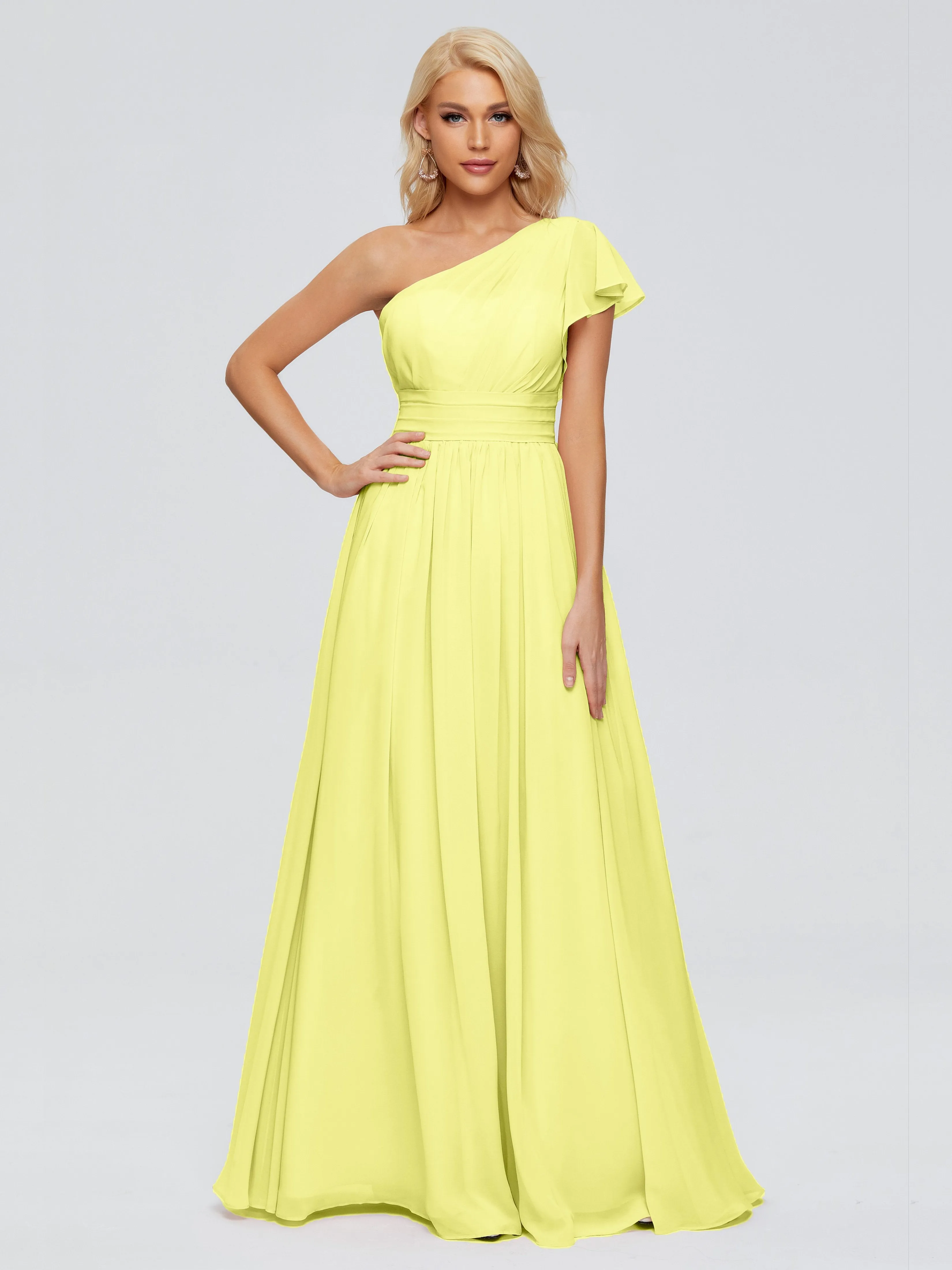 Rylee One Shoulder Chiffon Bridesmaid Dresses