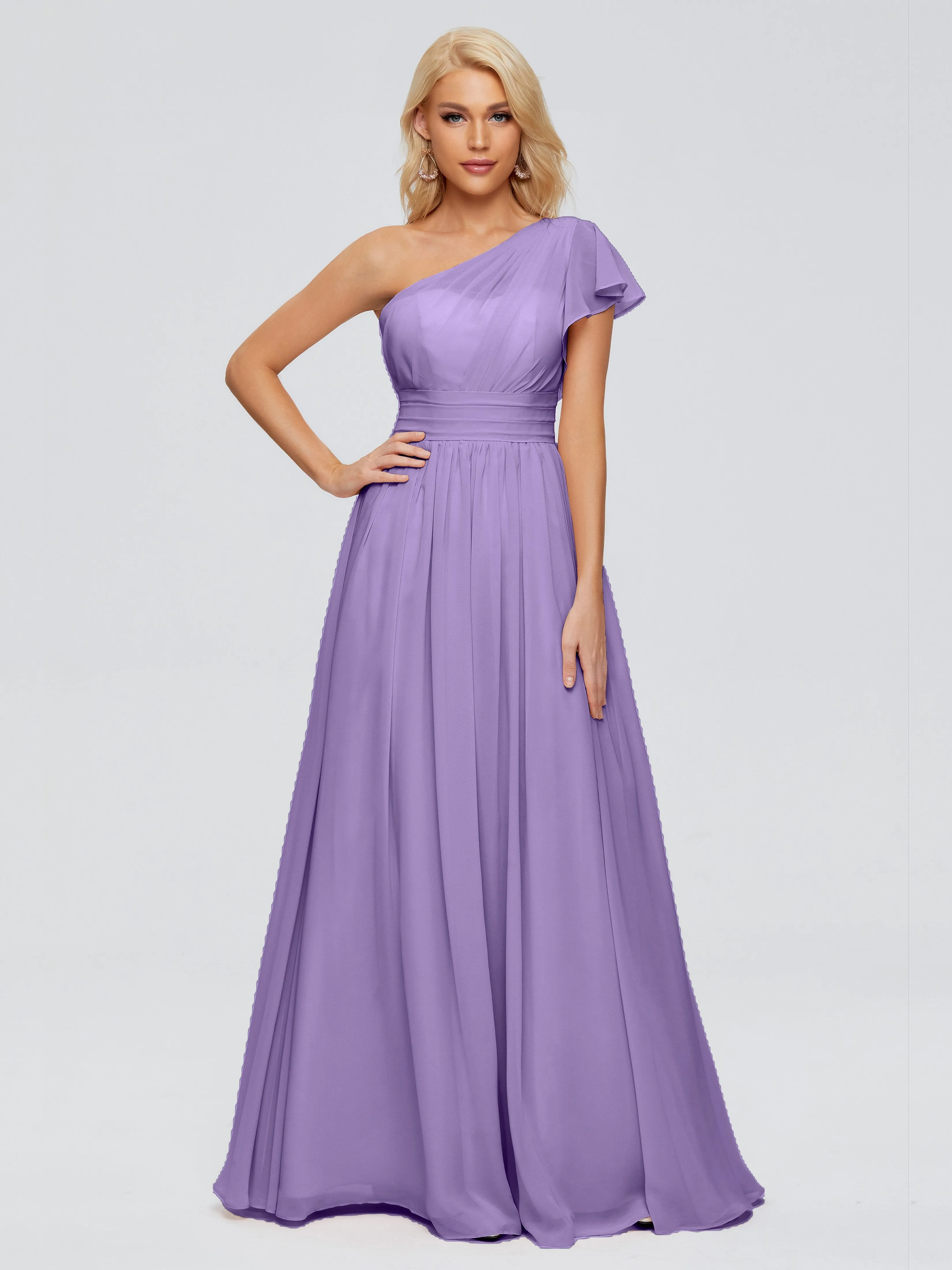 Rylee One Shoulder Chiffon Bridesmaid Dresses