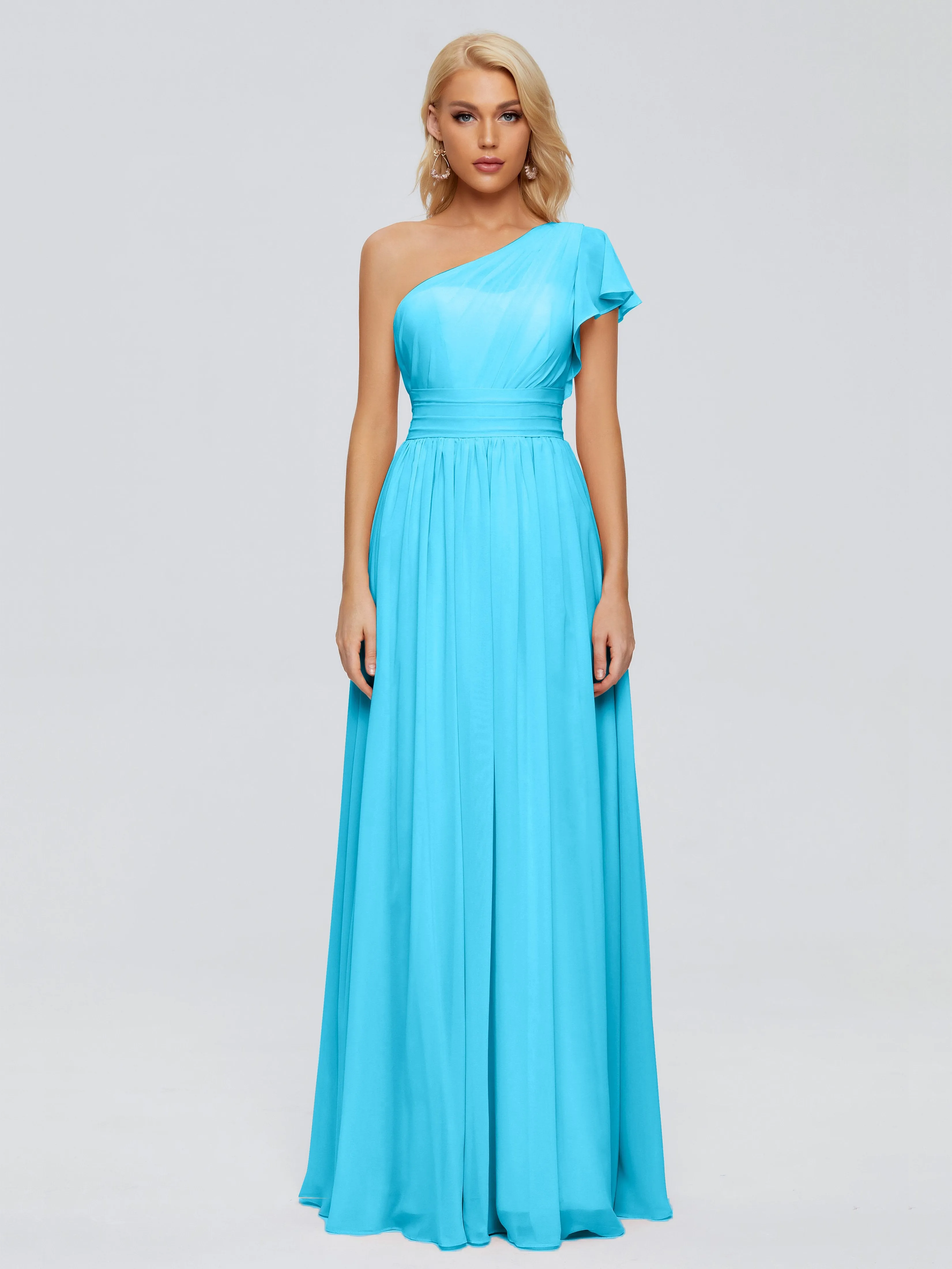 Rylee One Shoulder Chiffon Bridesmaid Dresses