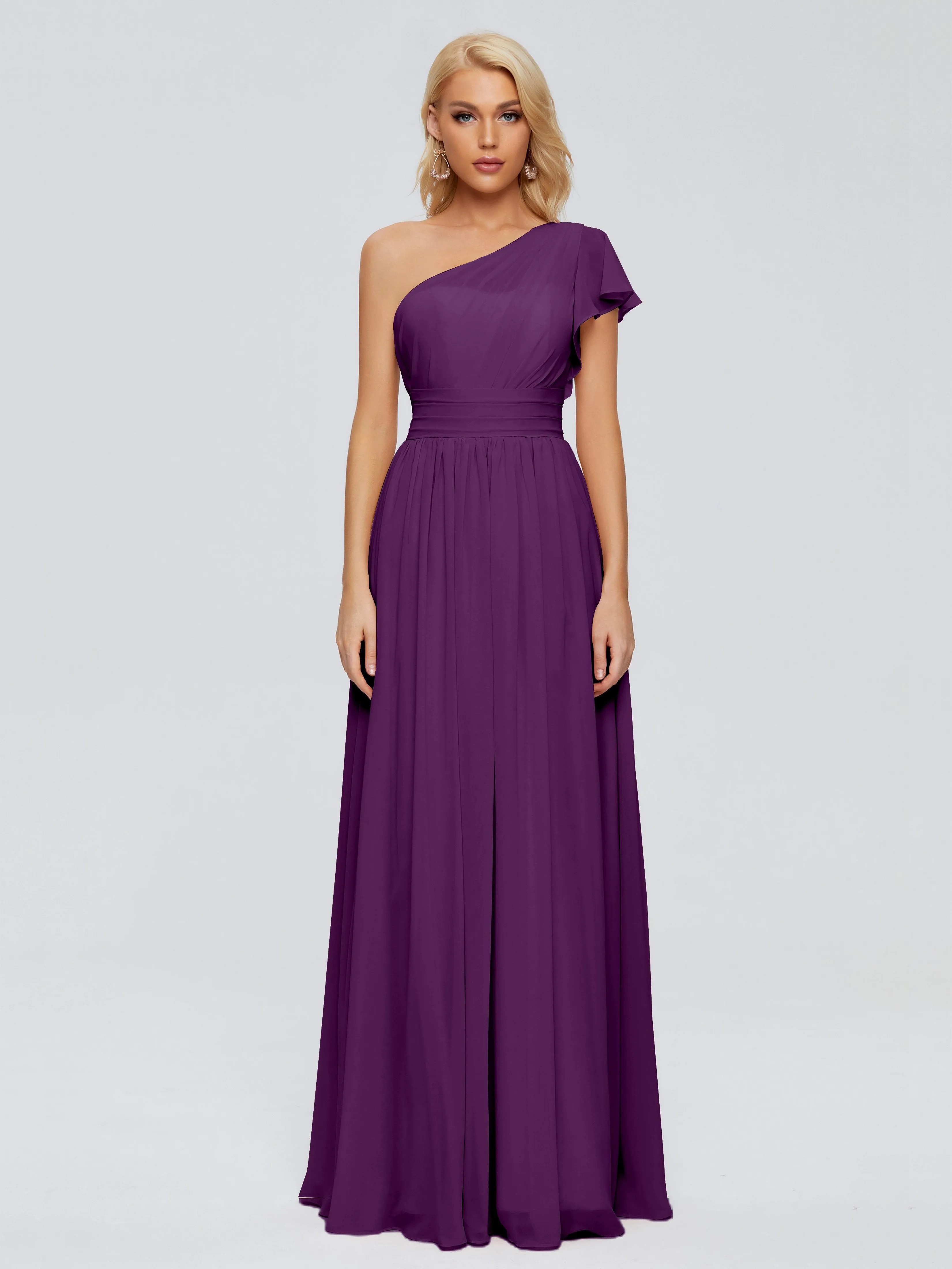 Rylee One Shoulder Chiffon Bridesmaid Dresses