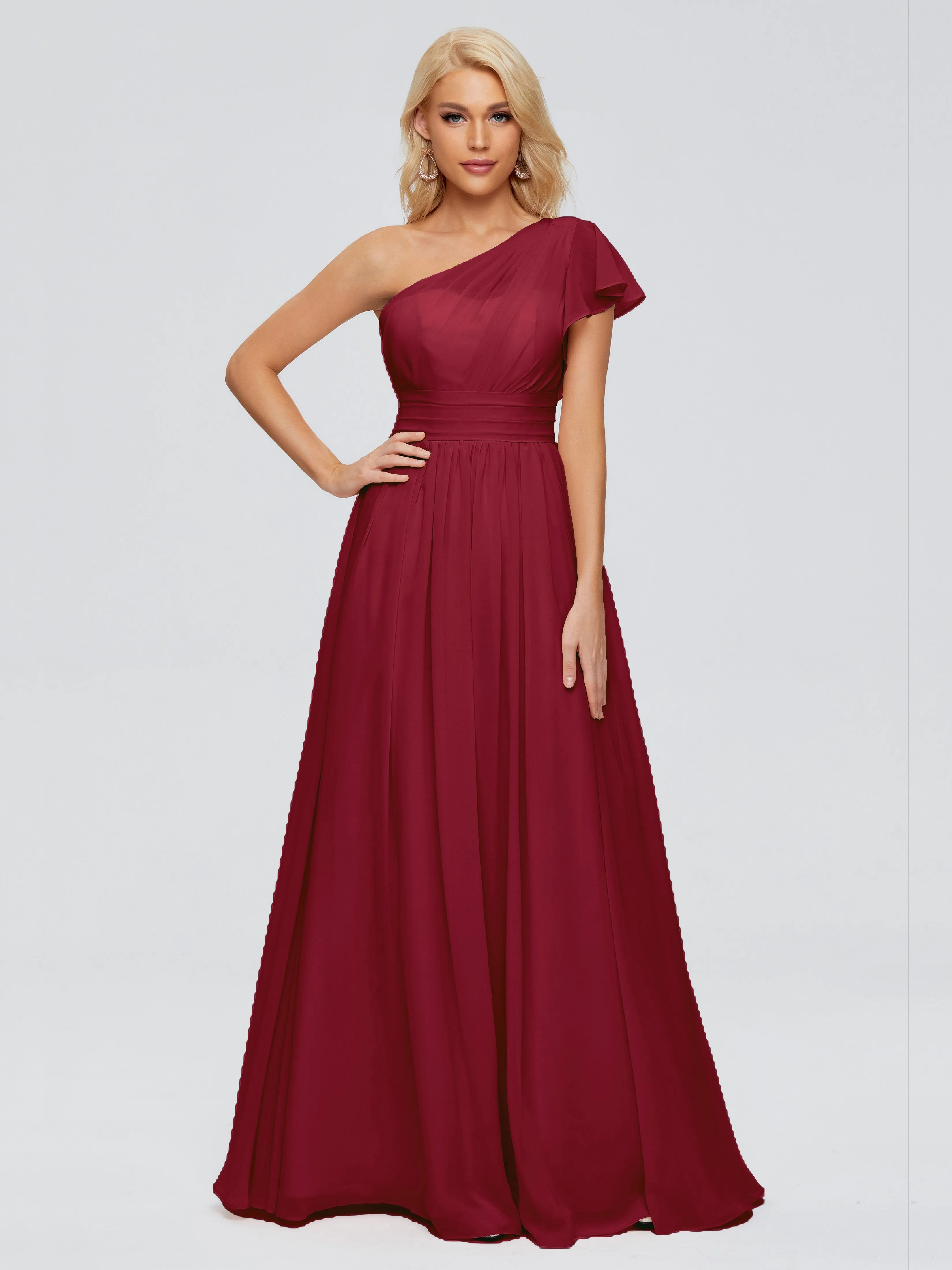 Rylee One Shoulder Chiffon Bridesmaid Dresses