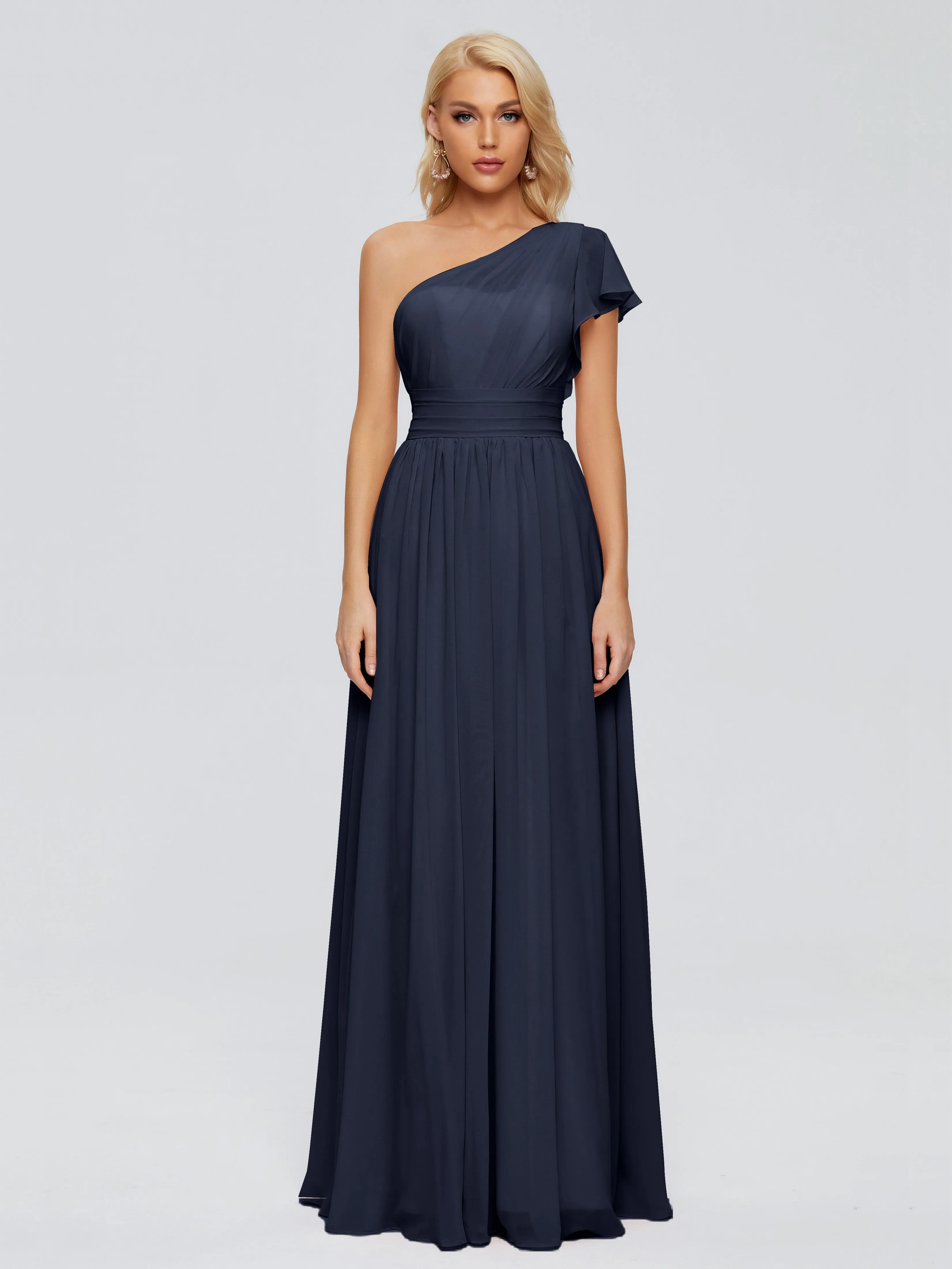 Rylee One Shoulder Chiffon Bridesmaid Dresses