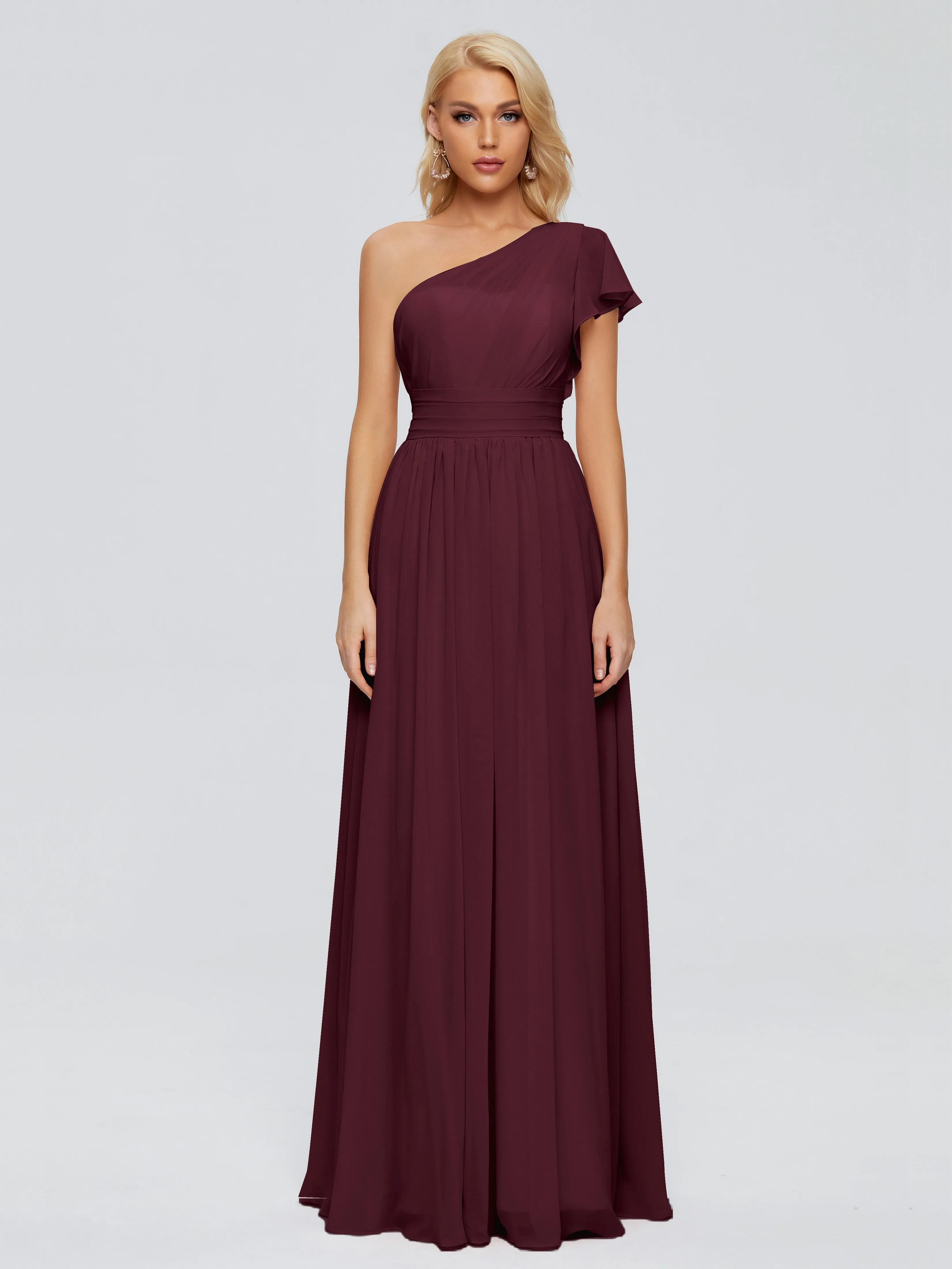 Rylee One Shoulder Chiffon Bridesmaid Dresses