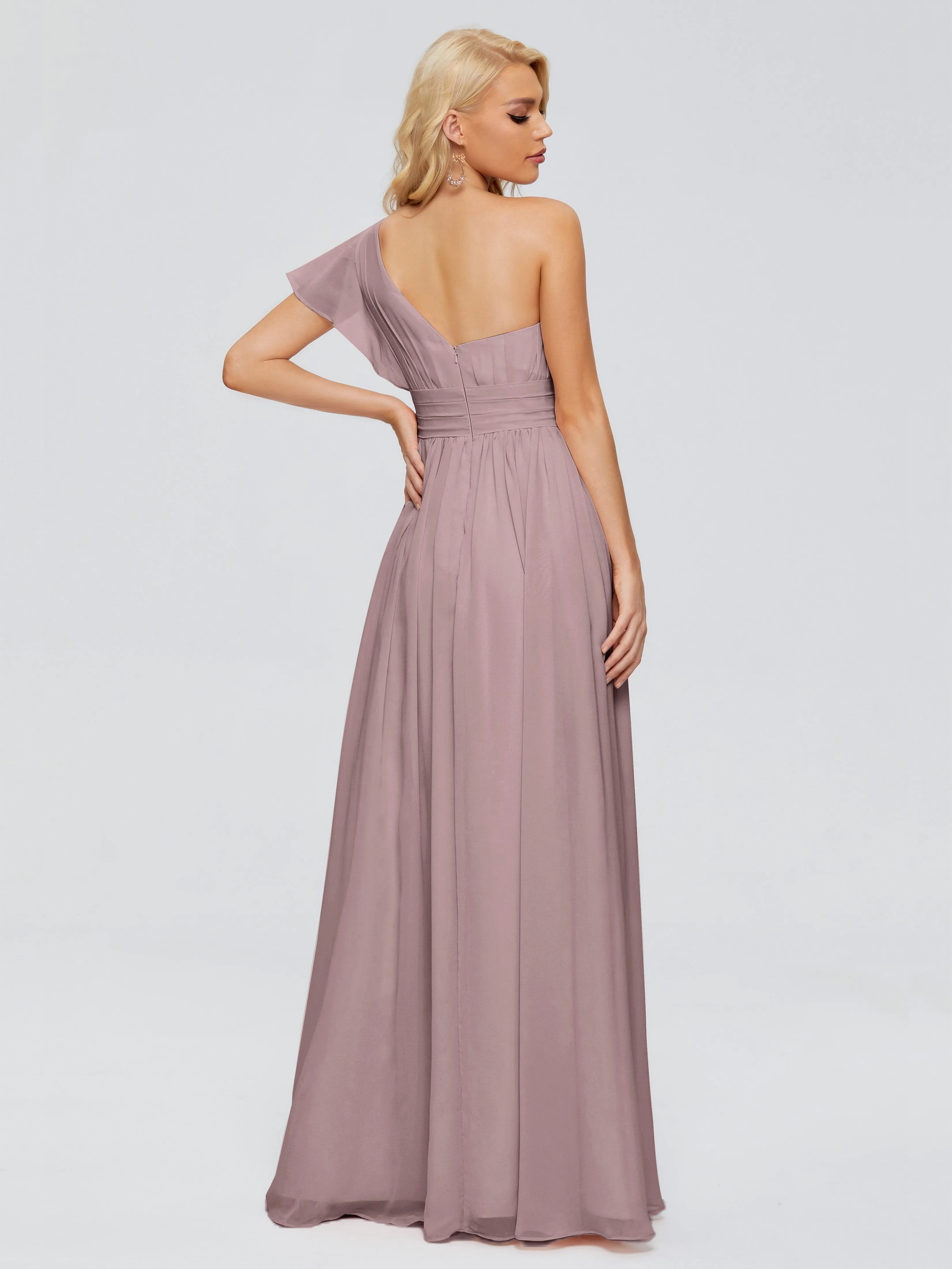 Rylee One Shoulder Chiffon Bridesmaid Dresses