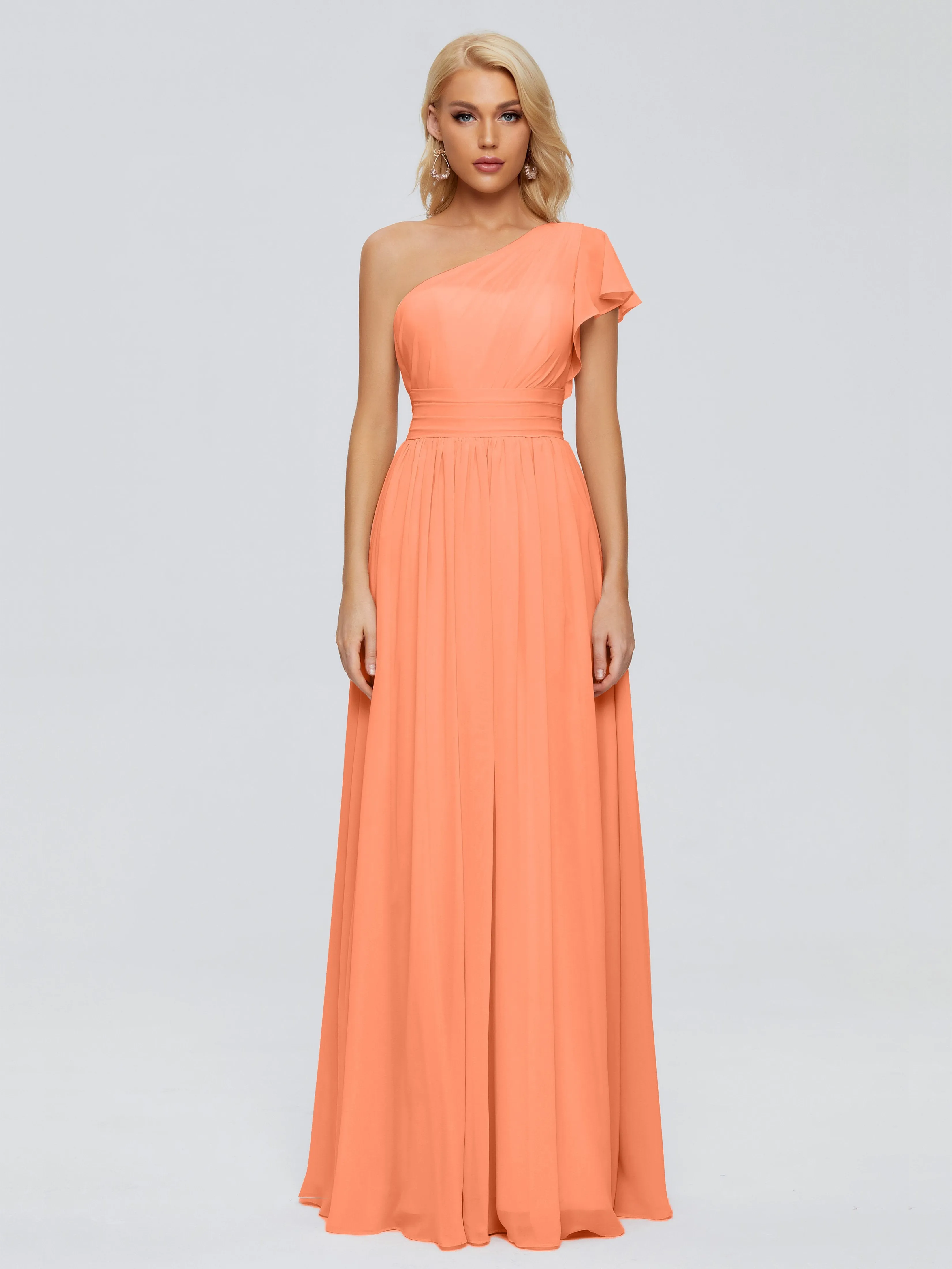 Rylee One Shoulder Chiffon Bridesmaid Dresses