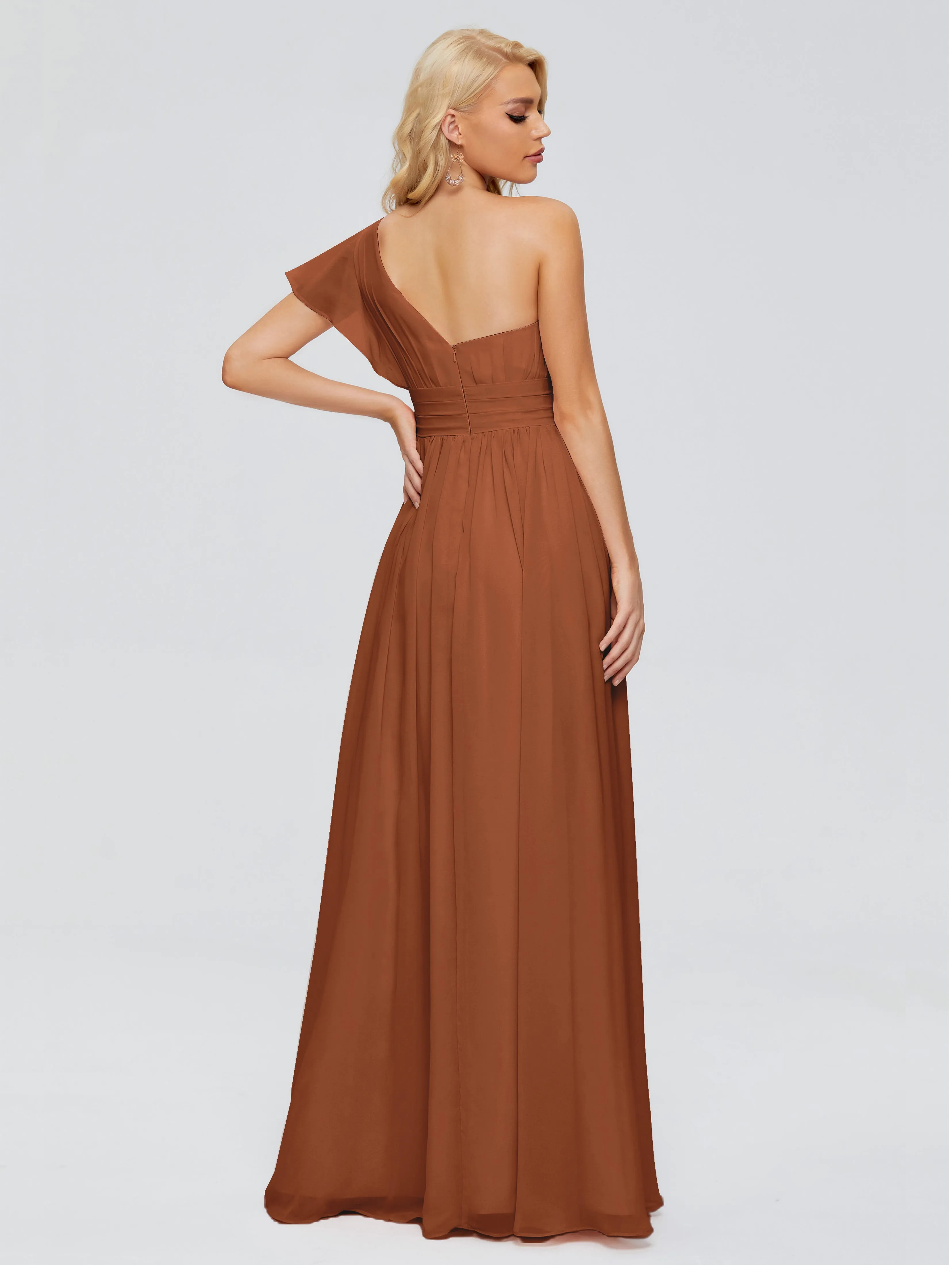 Rylee One Shoulder Chiffon Bridesmaid Dresses