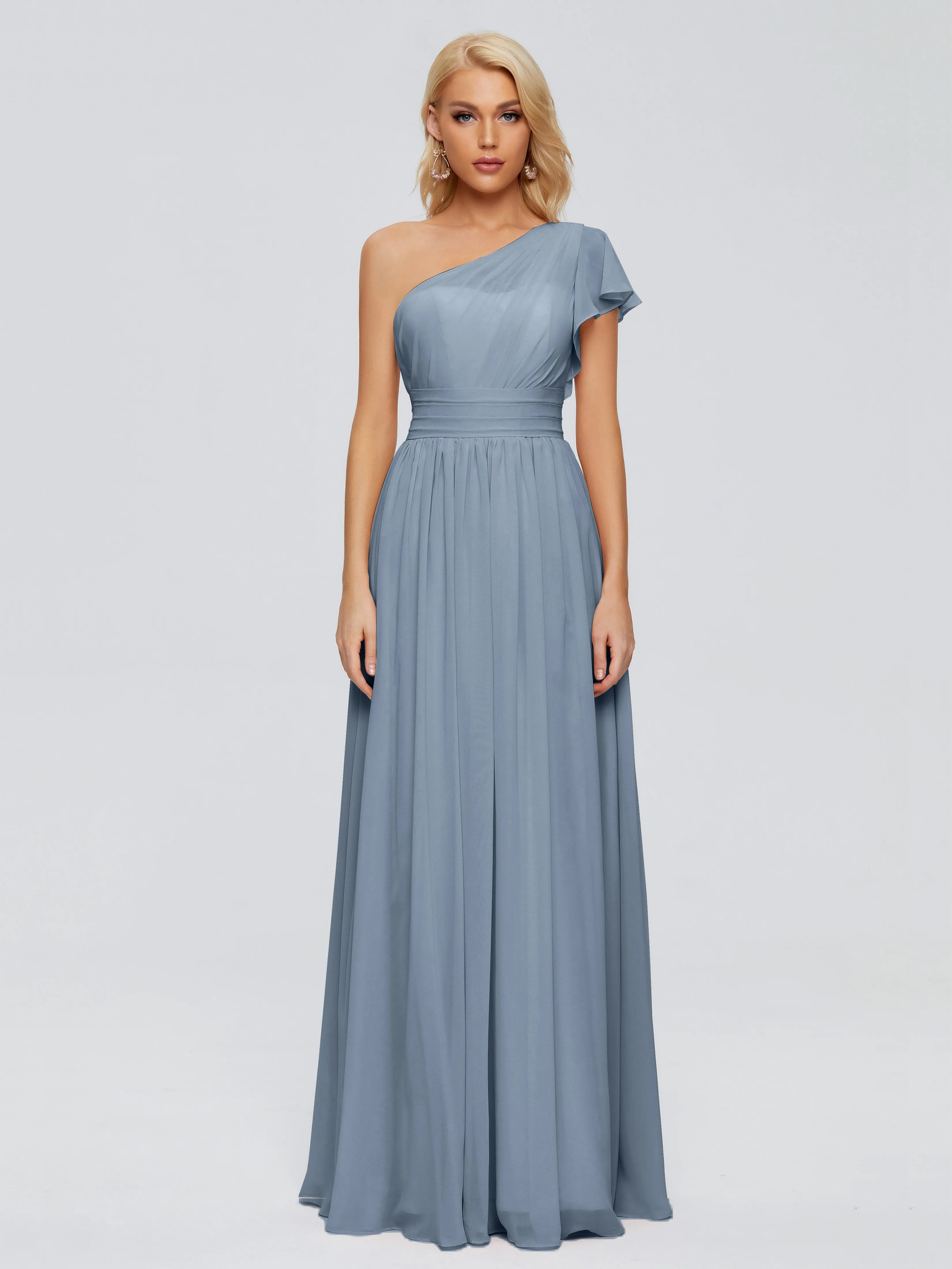 Rylee One Shoulder Chiffon Bridesmaid Dresses