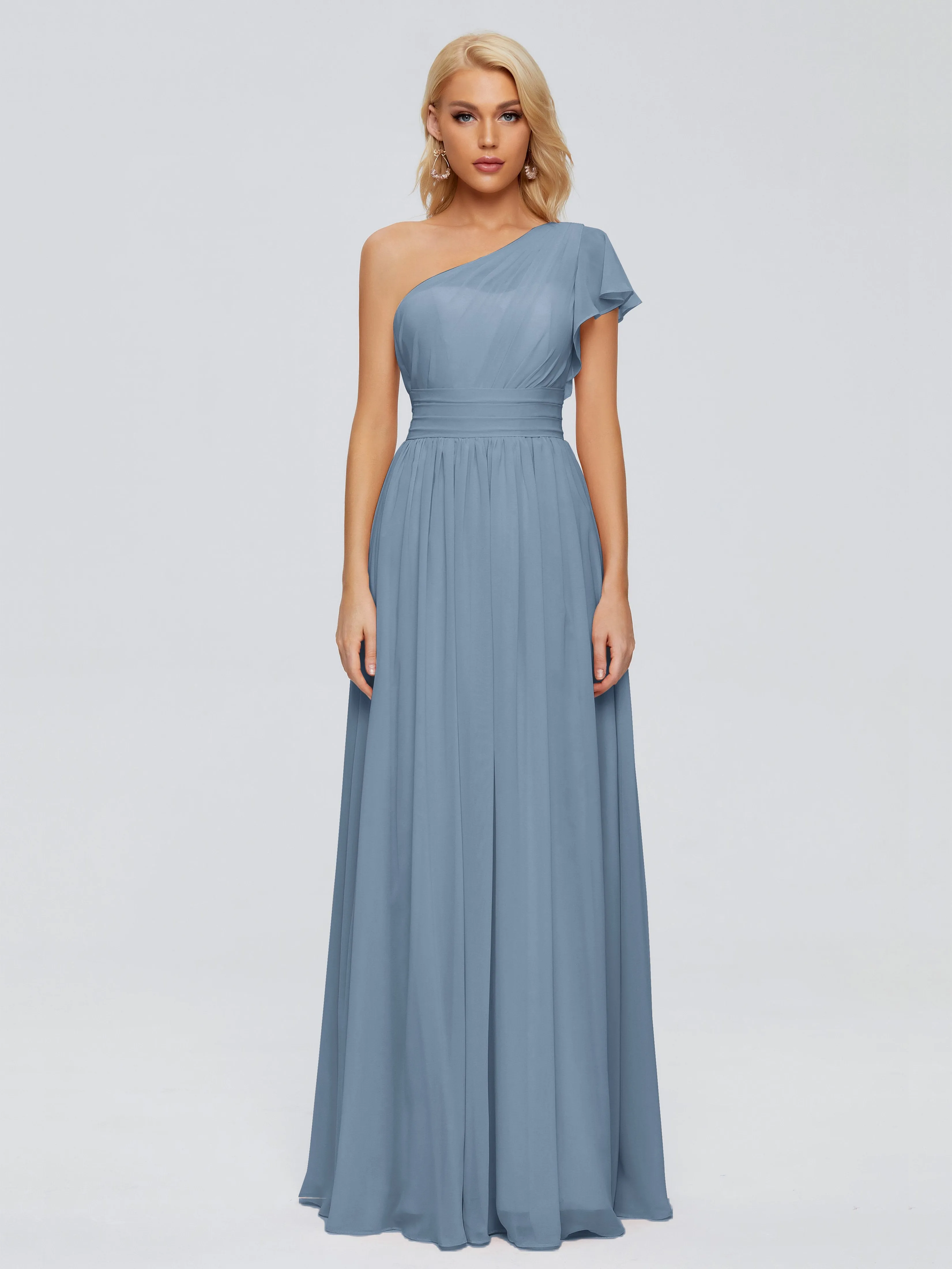 Rylee One Shoulder Chiffon Bridesmaid Dresses