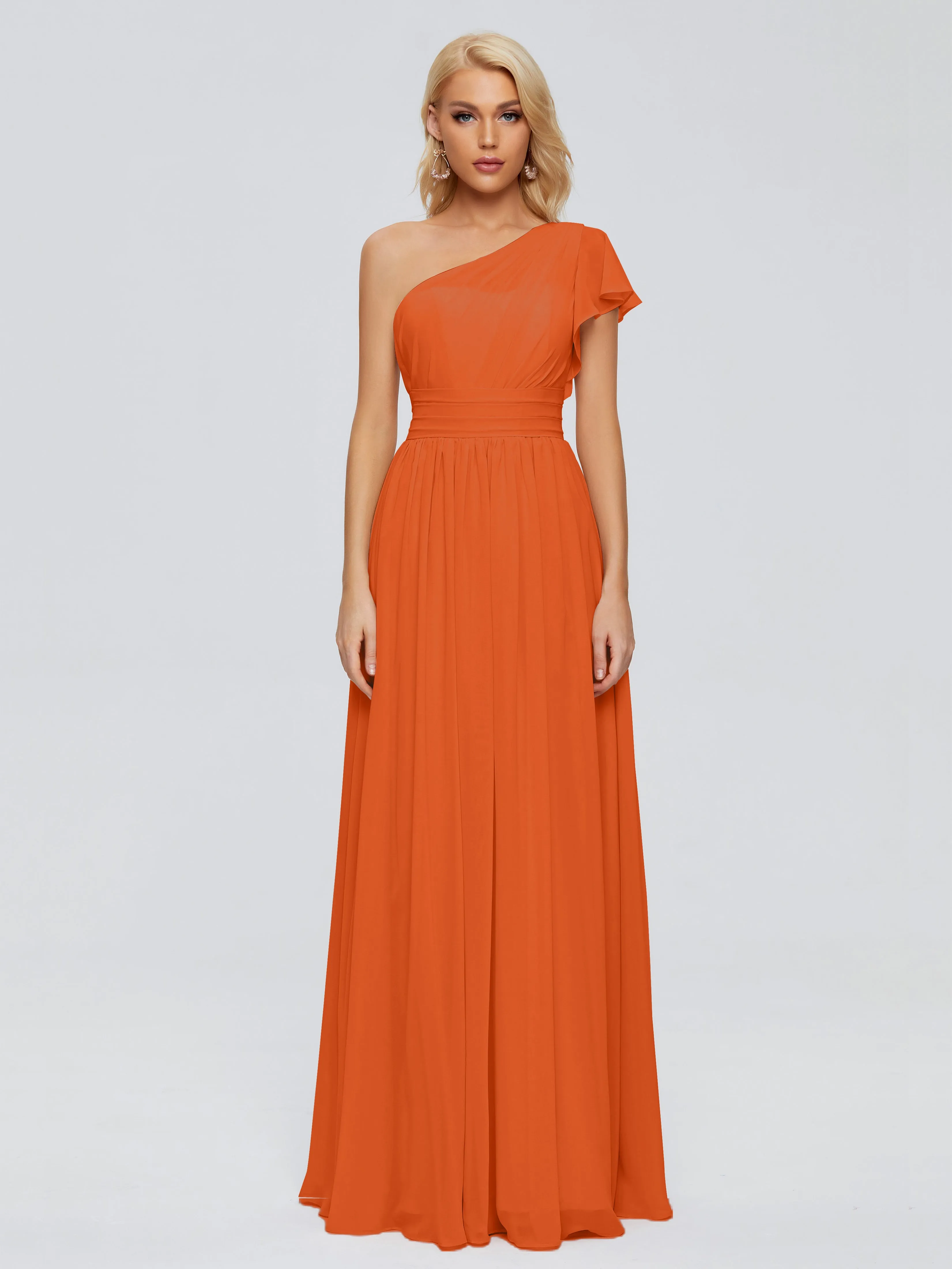 Rylee One Shoulder Chiffon Bridesmaid Dresses