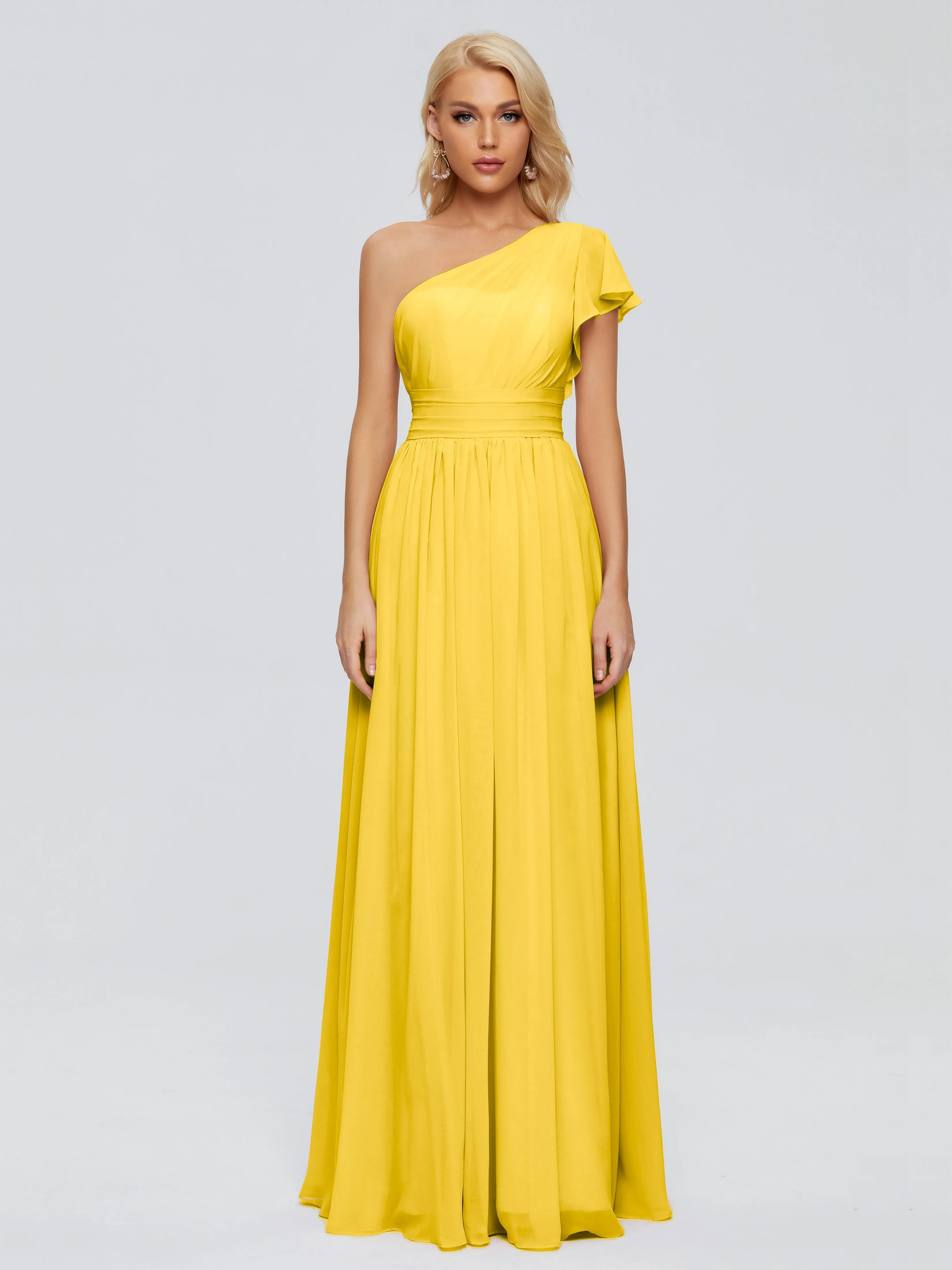 Rylee One Shoulder Chiffon Bridesmaid Dresses