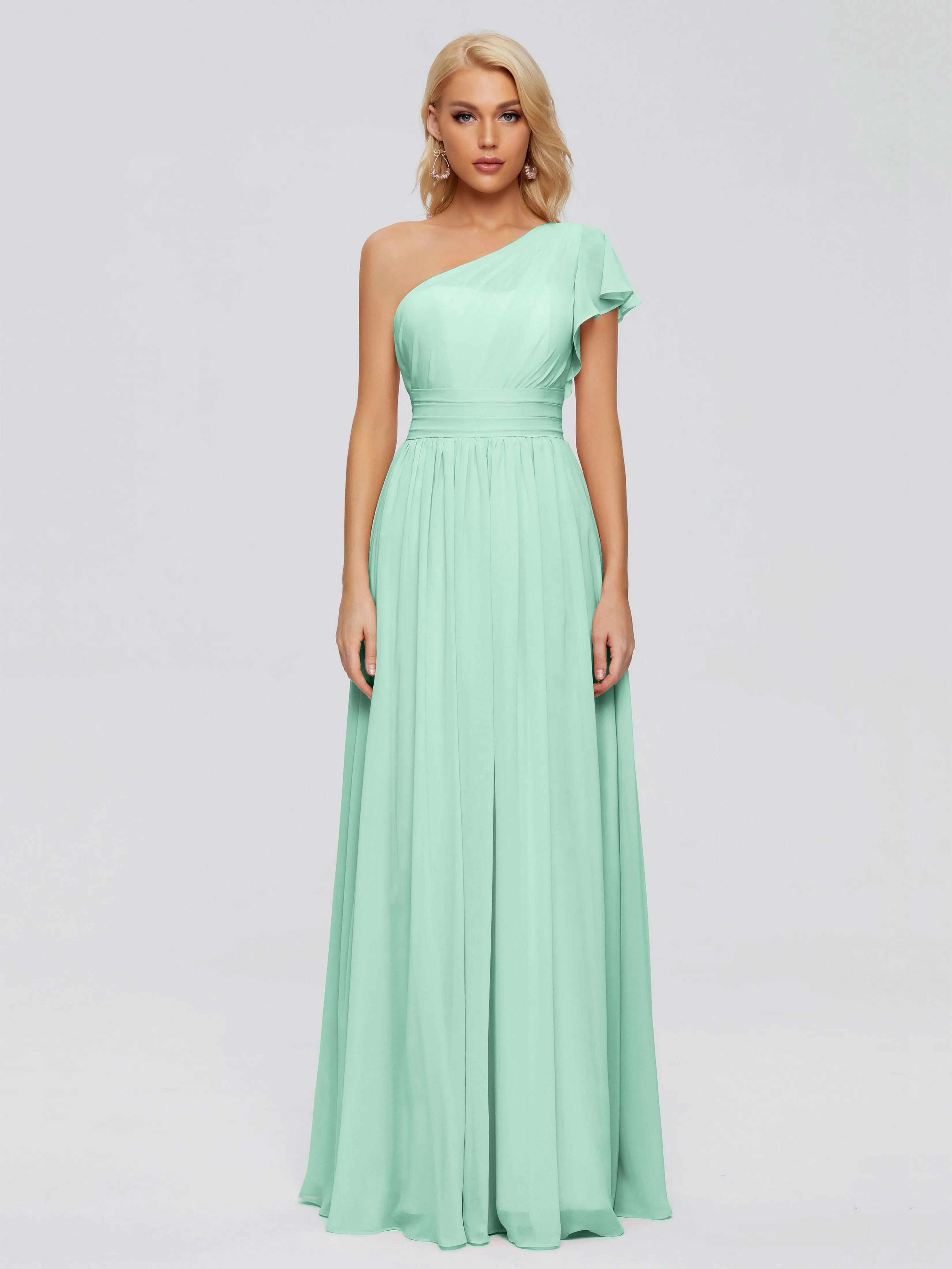 Rylee One Shoulder Chiffon Bridesmaid Dresses