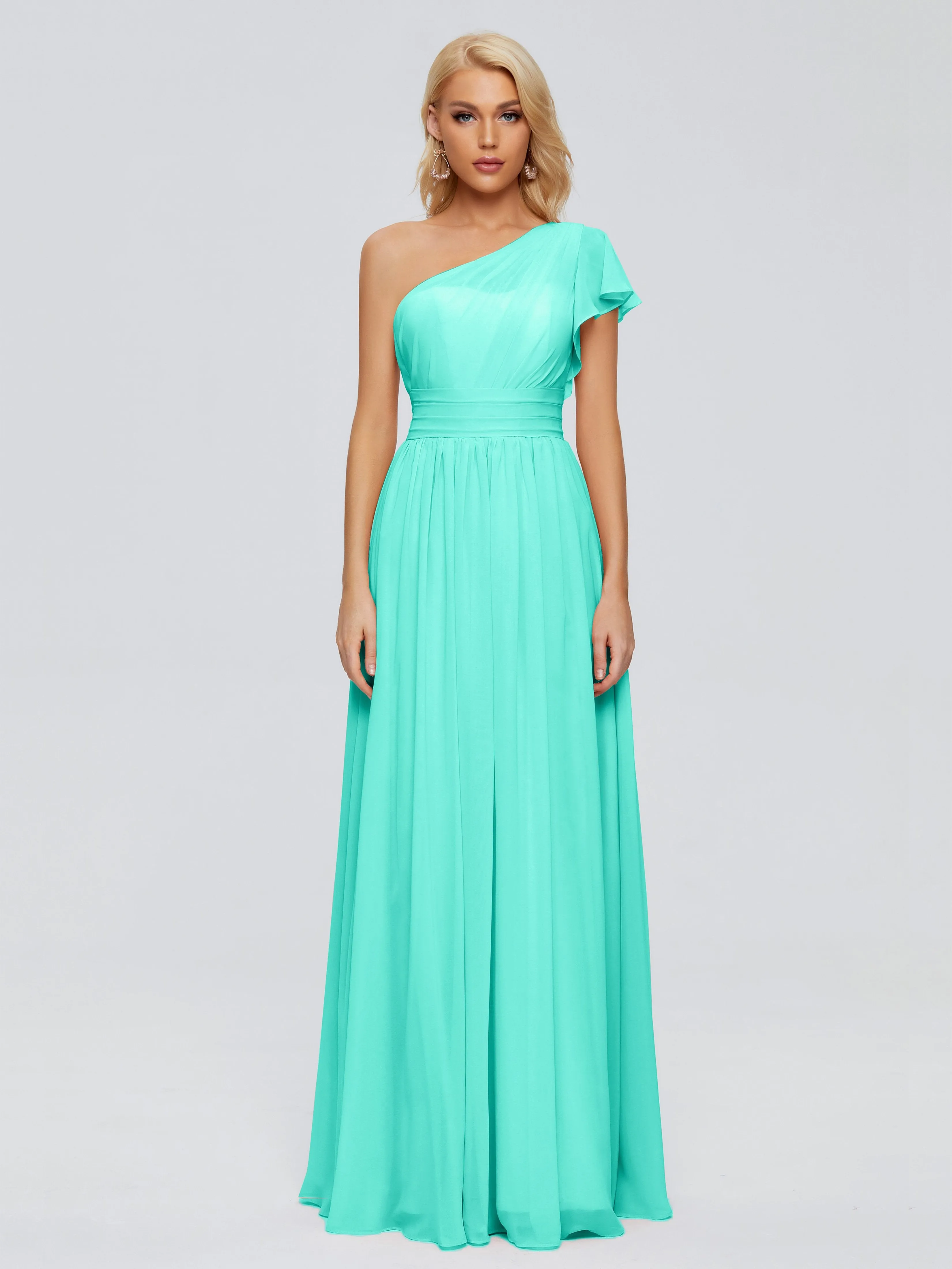 Rylee One Shoulder Chiffon Bridesmaid Dresses