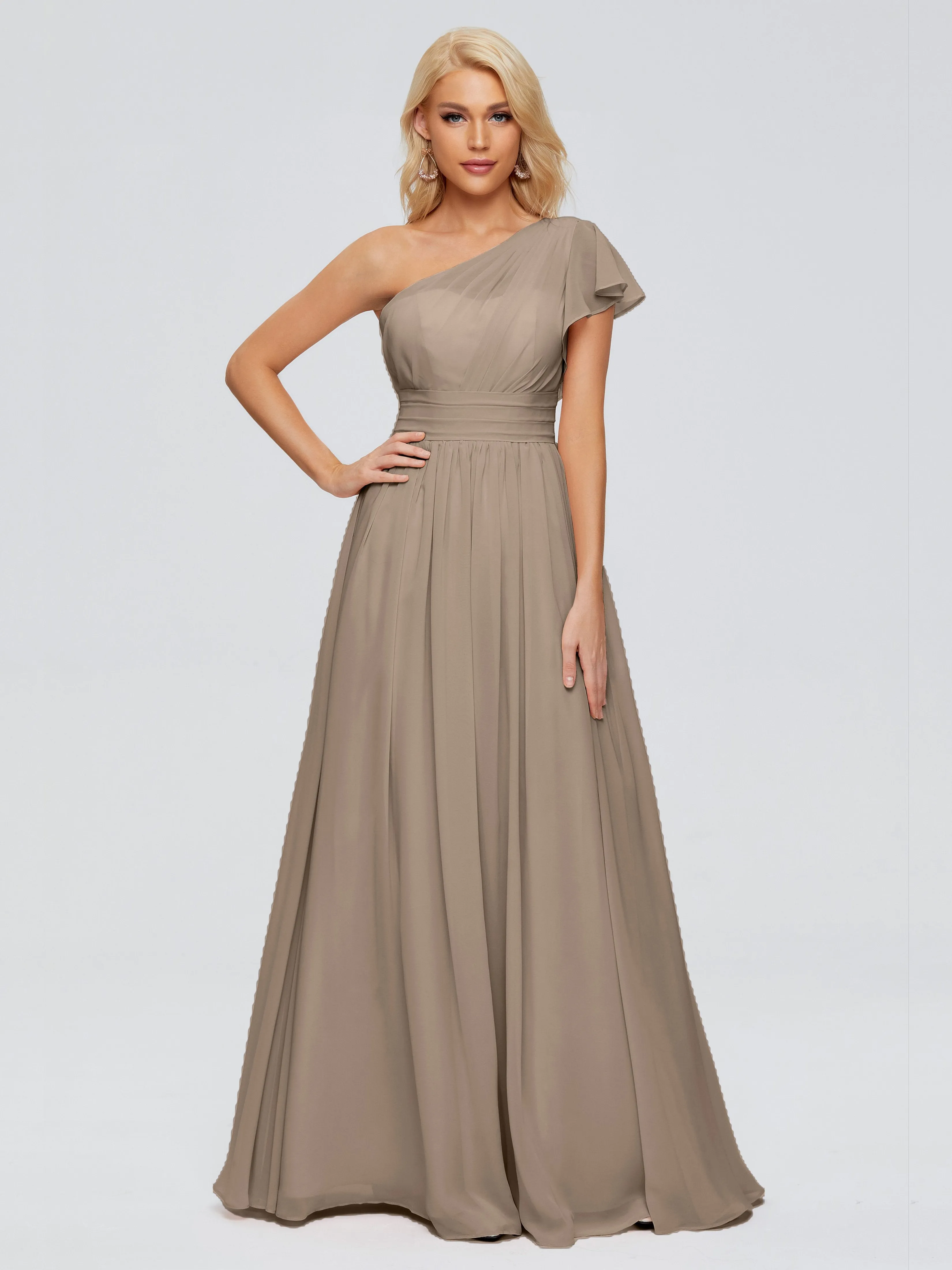 Rylee One Shoulder Chiffon Bridesmaid Dresses