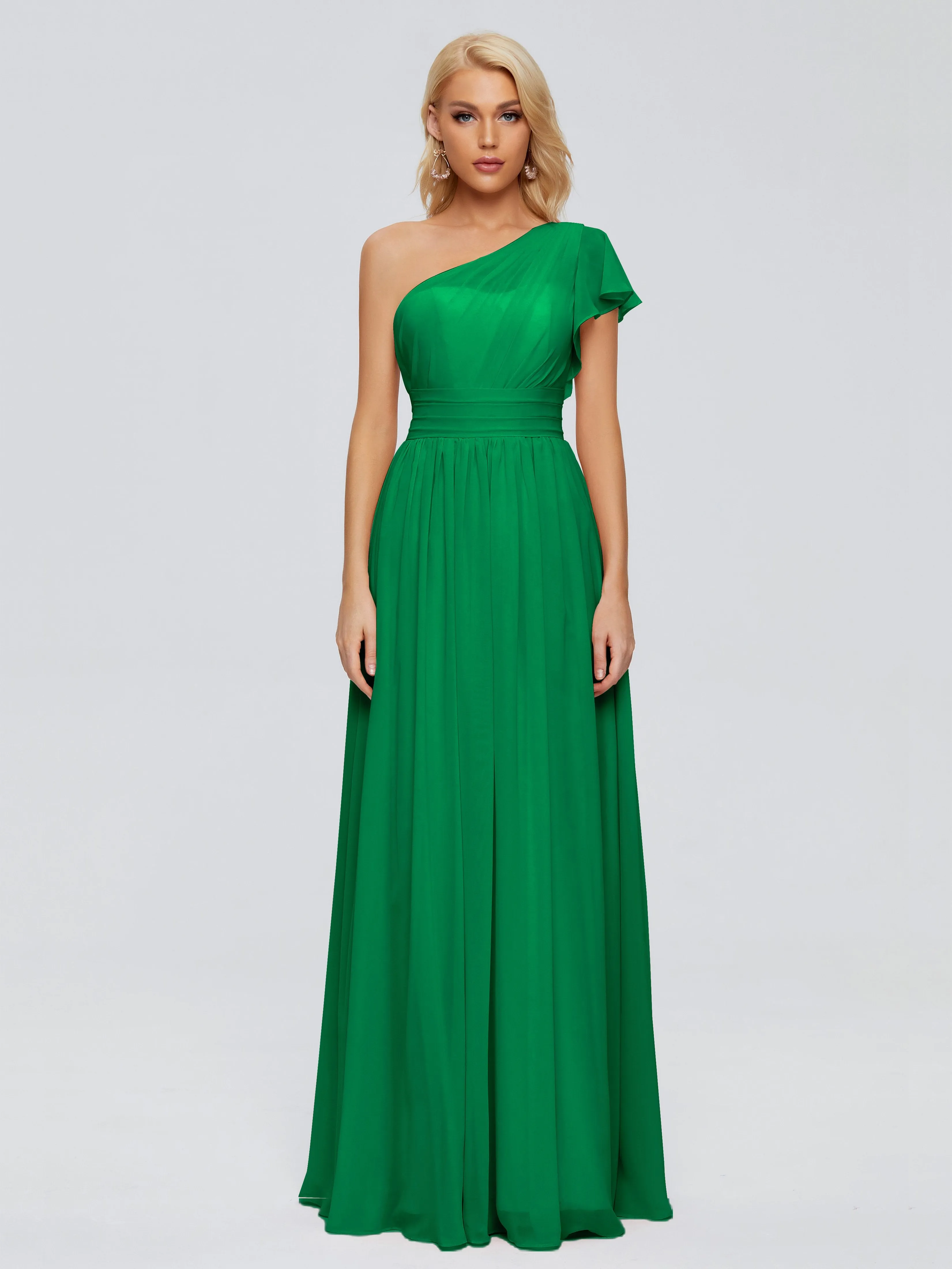 Rylee One Shoulder Chiffon Bridesmaid Dresses