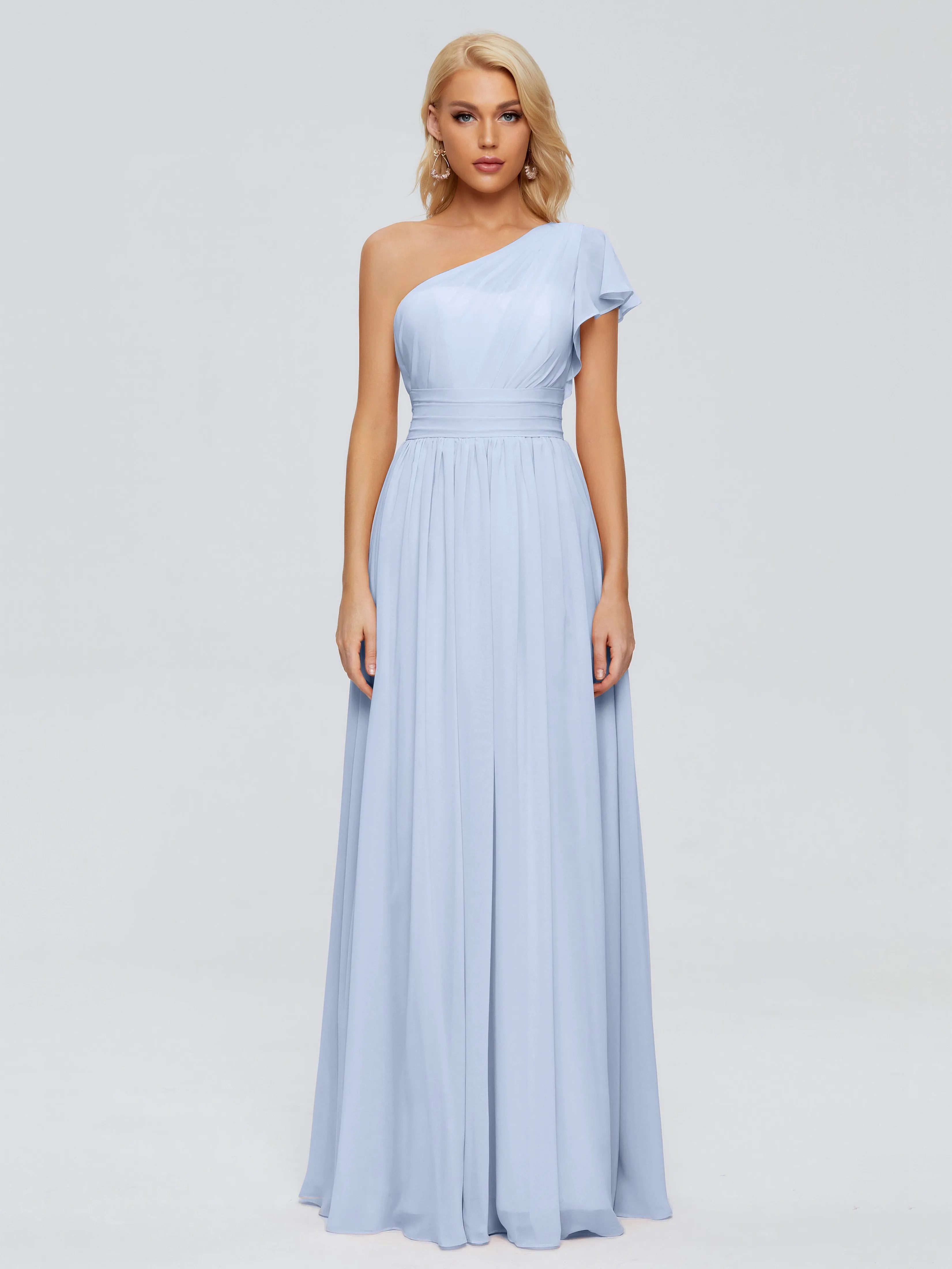 Rylee One Shoulder Chiffon Bridesmaid Dresses