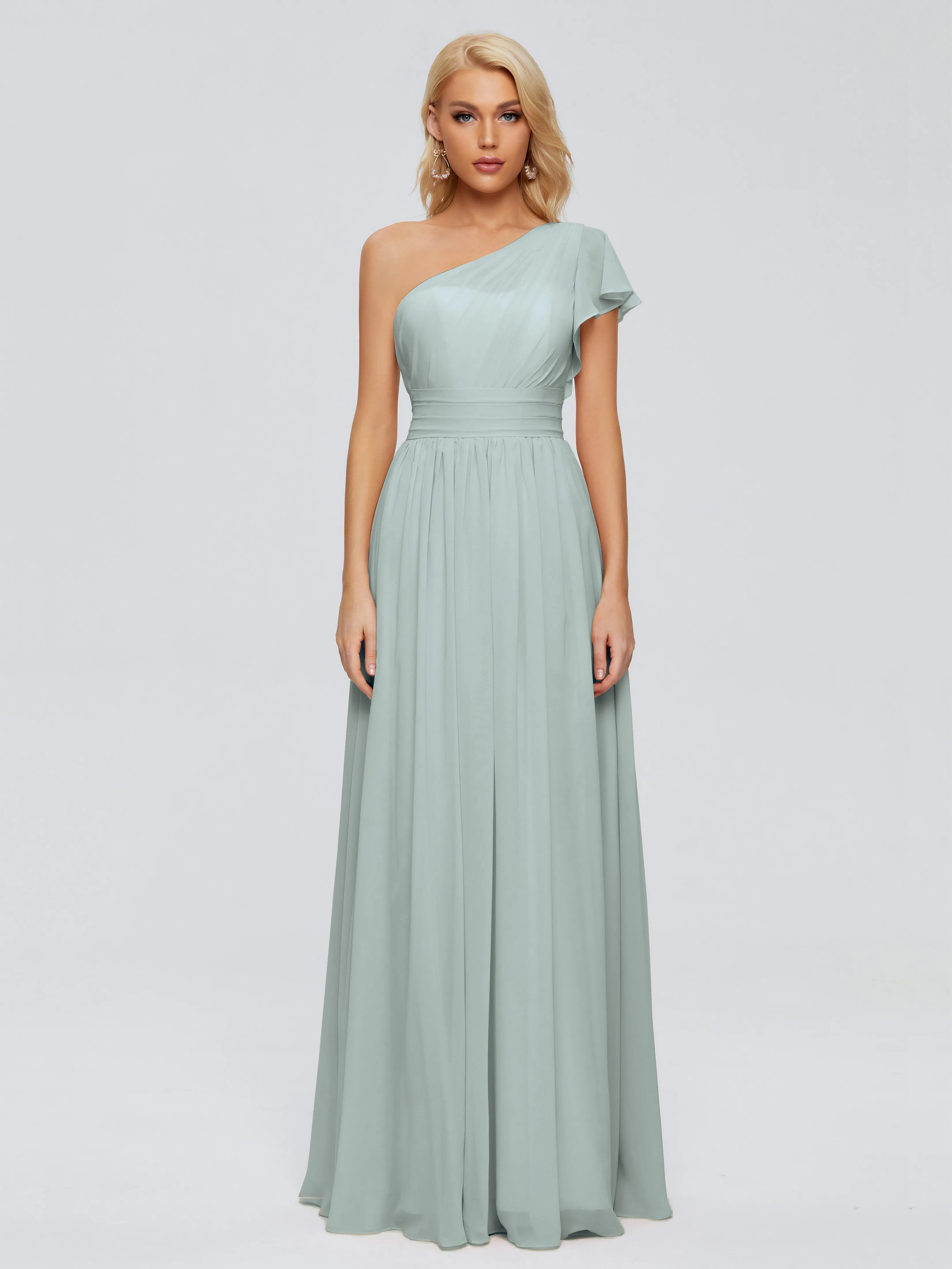 Rylee One Shoulder Chiffon Bridesmaid Dresses