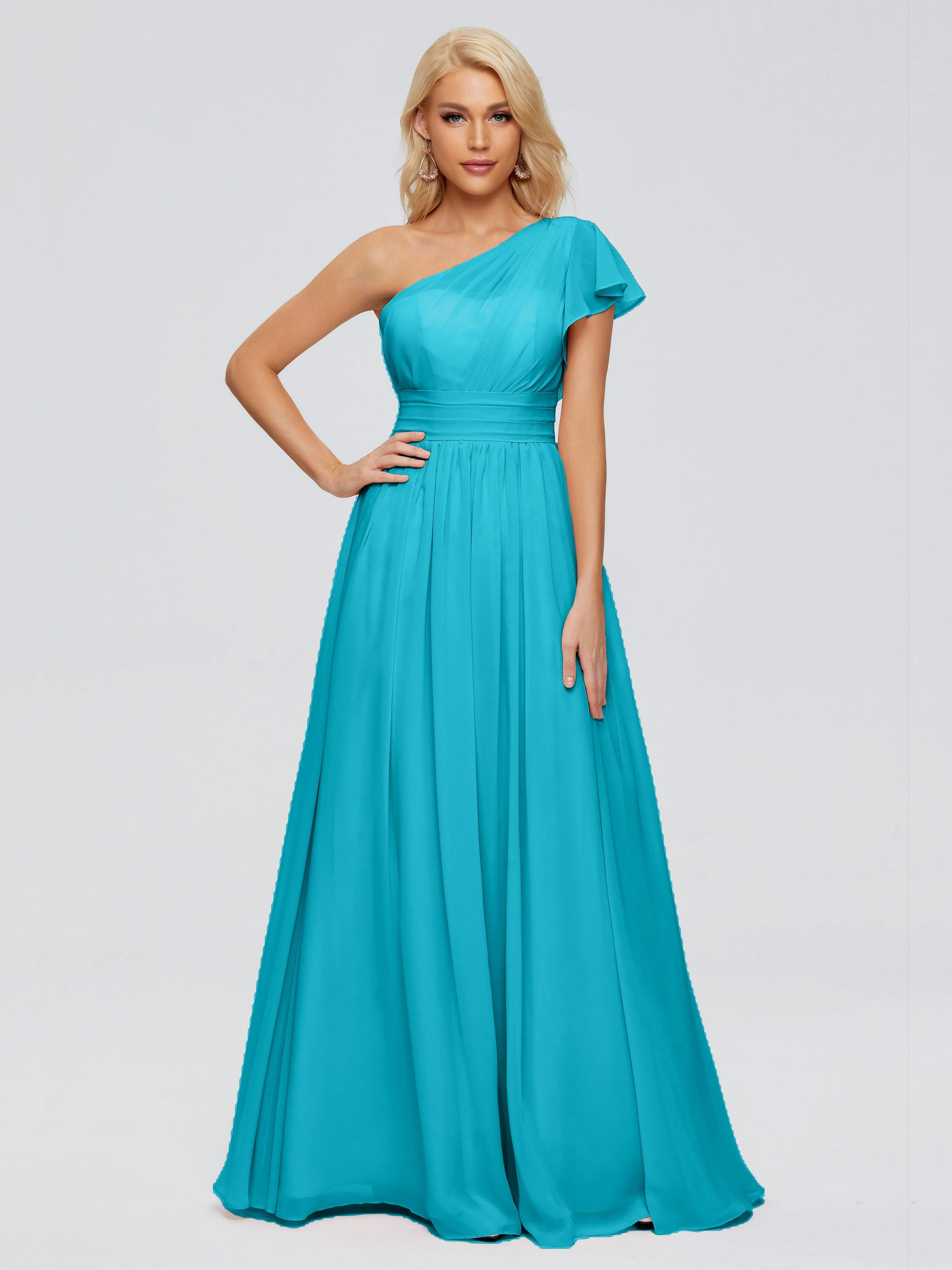 Rylee One Shoulder Chiffon Bridesmaid Dresses