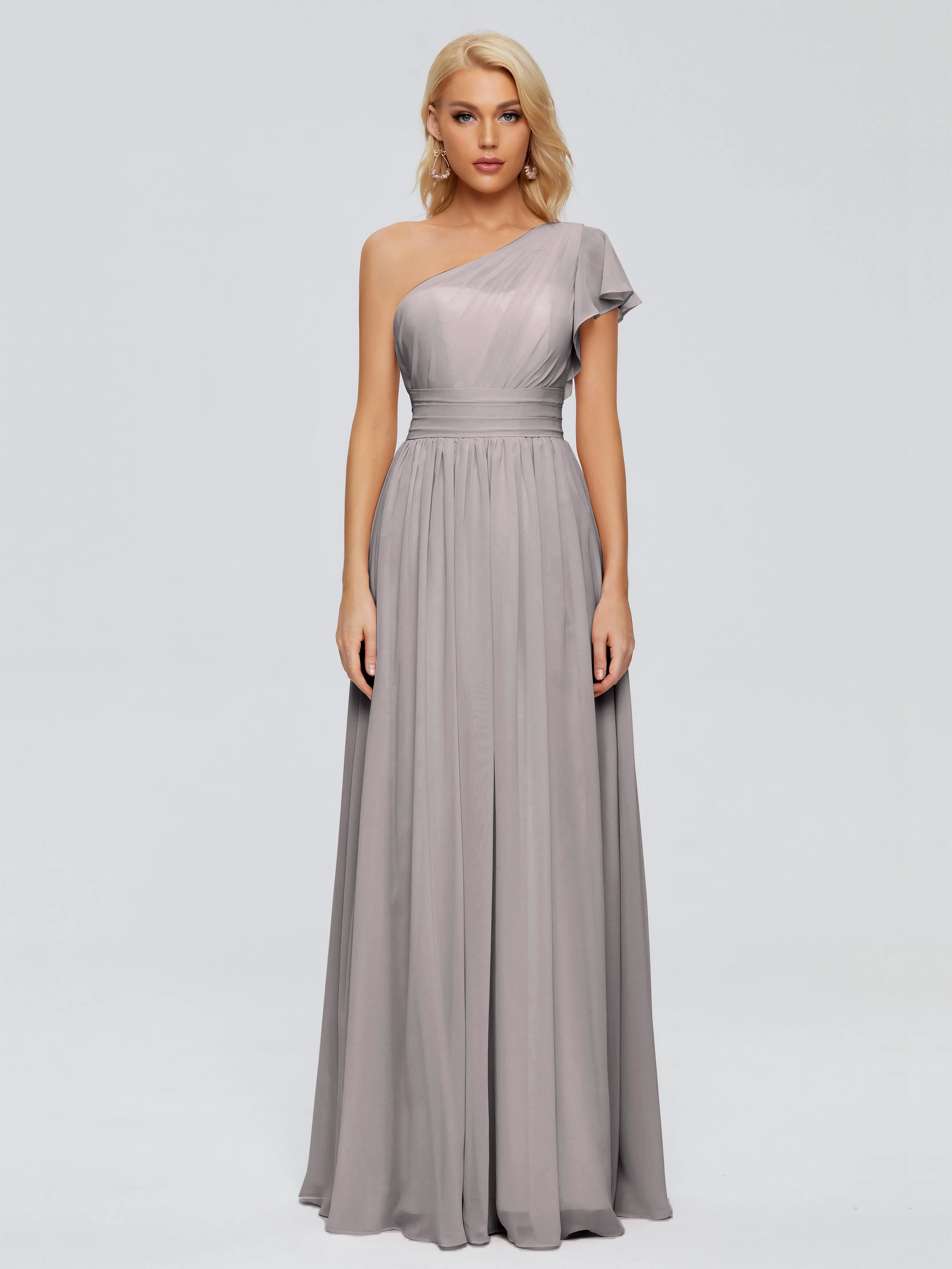 Rylee One Shoulder Chiffon Bridesmaid Dresses