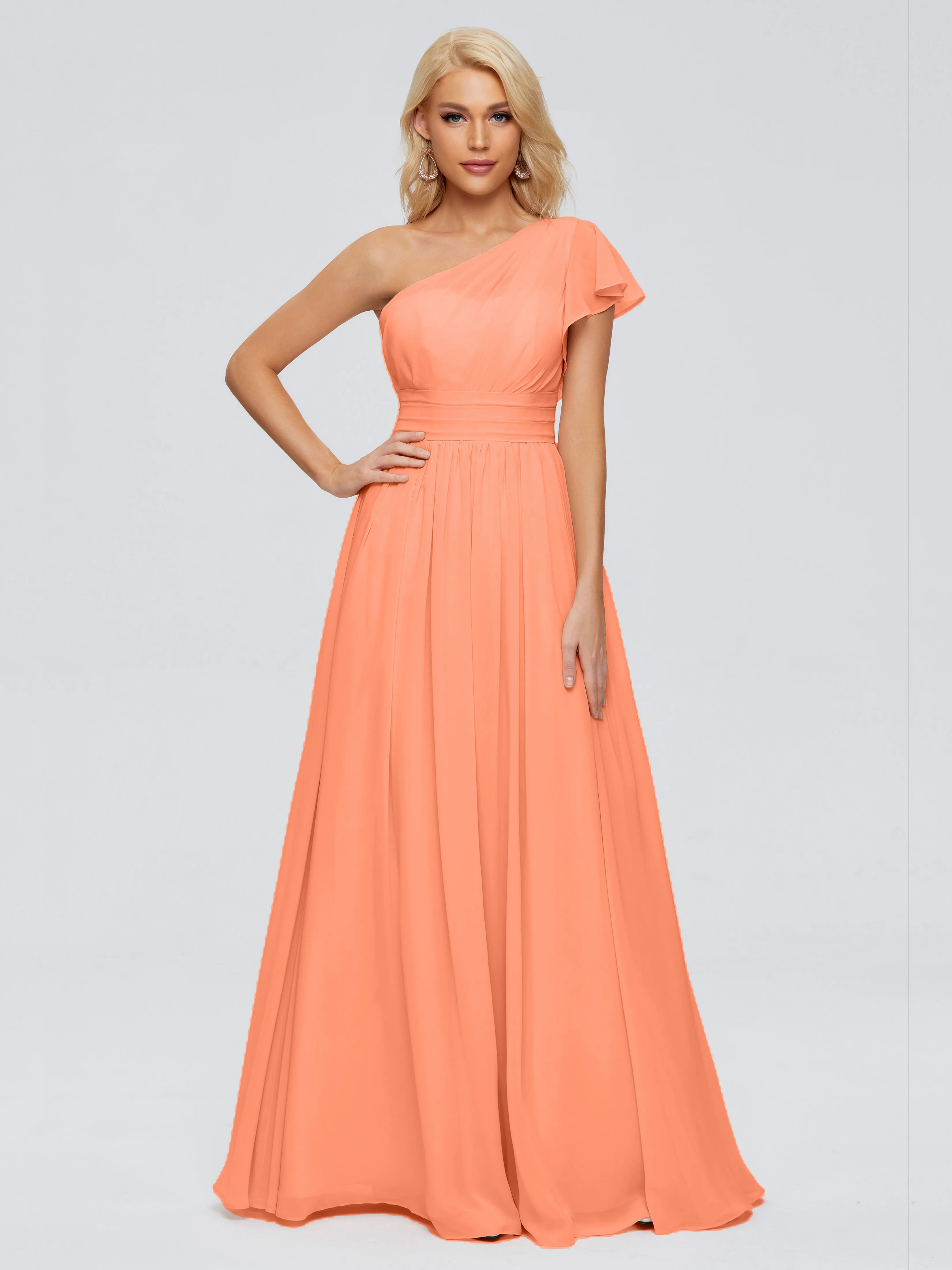 Rylee One Shoulder Chiffon Bridesmaid Dresses