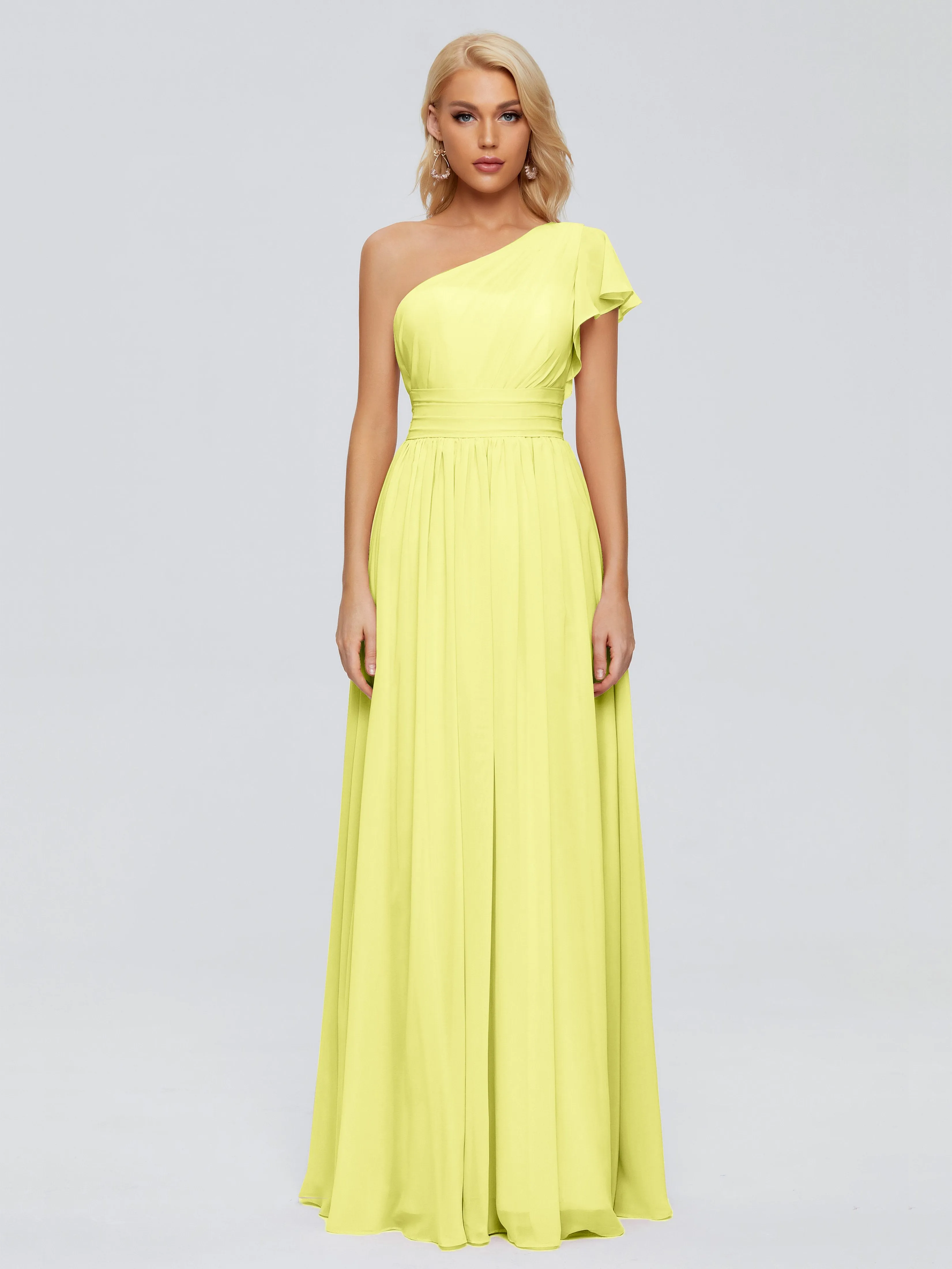 Rylee One Shoulder Chiffon Bridesmaid Dresses