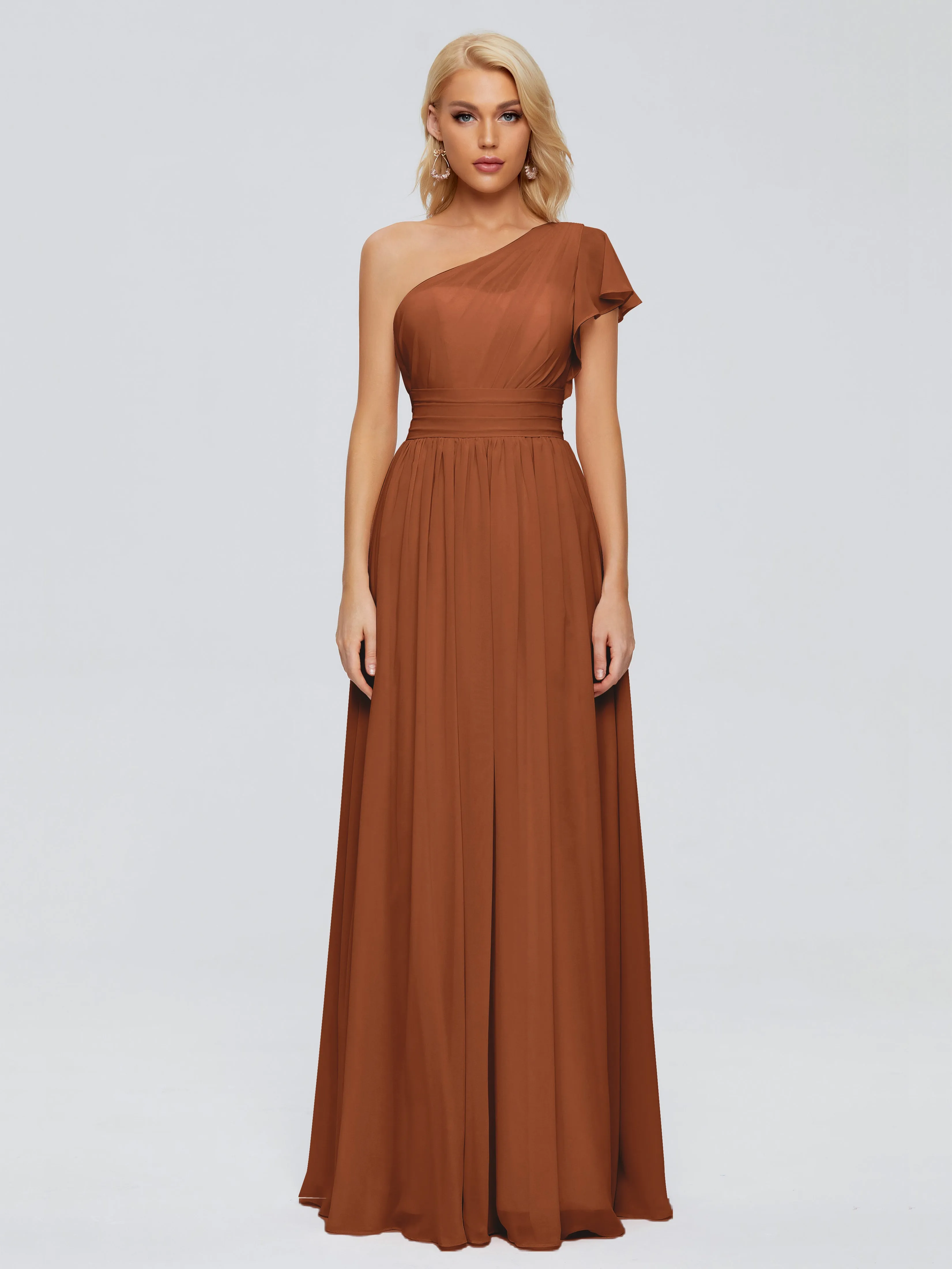 Rylee One Shoulder Chiffon Bridesmaid Dresses