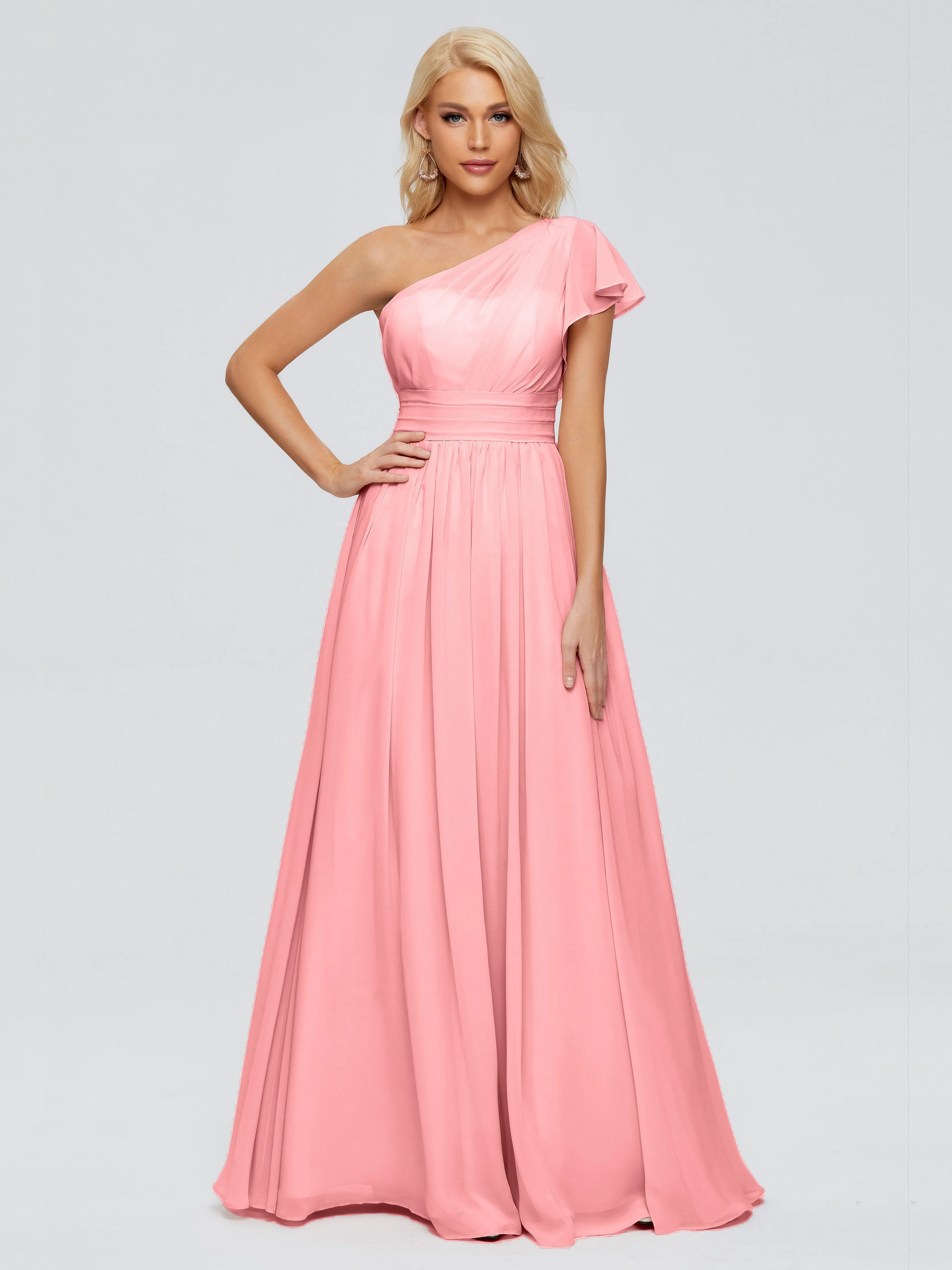 Rylee One Shoulder Chiffon Bridesmaid Dresses