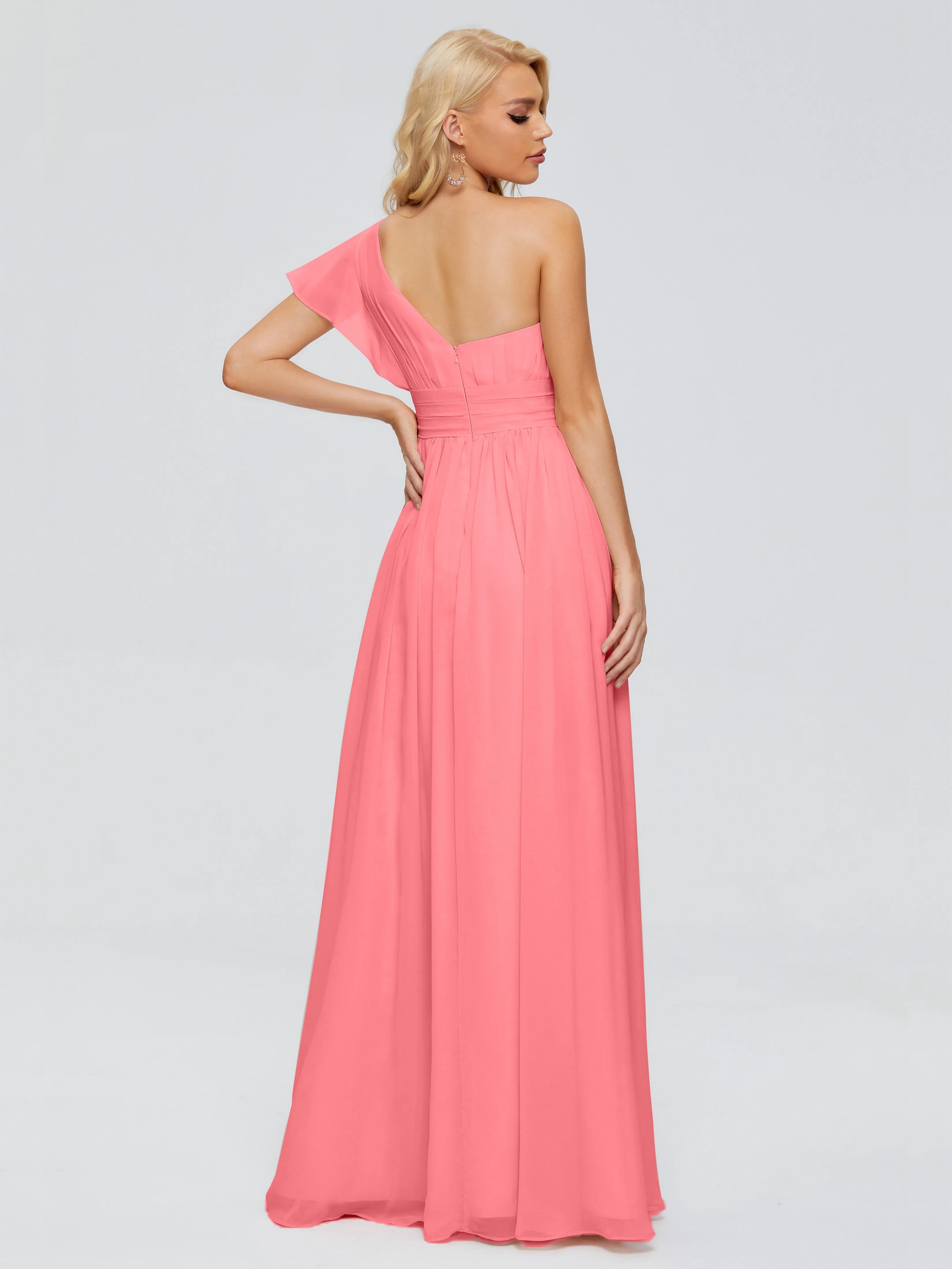 Rylee One Shoulder Chiffon Bridesmaid Dresses