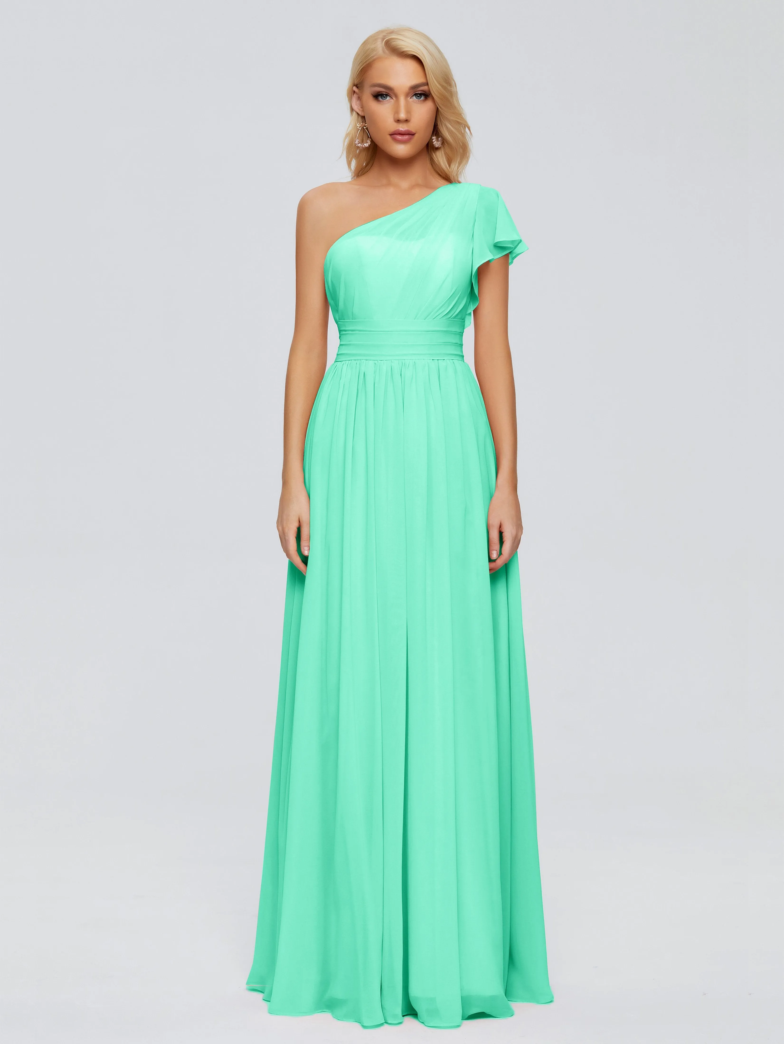 Rylee One Shoulder Chiffon Bridesmaid Dresses